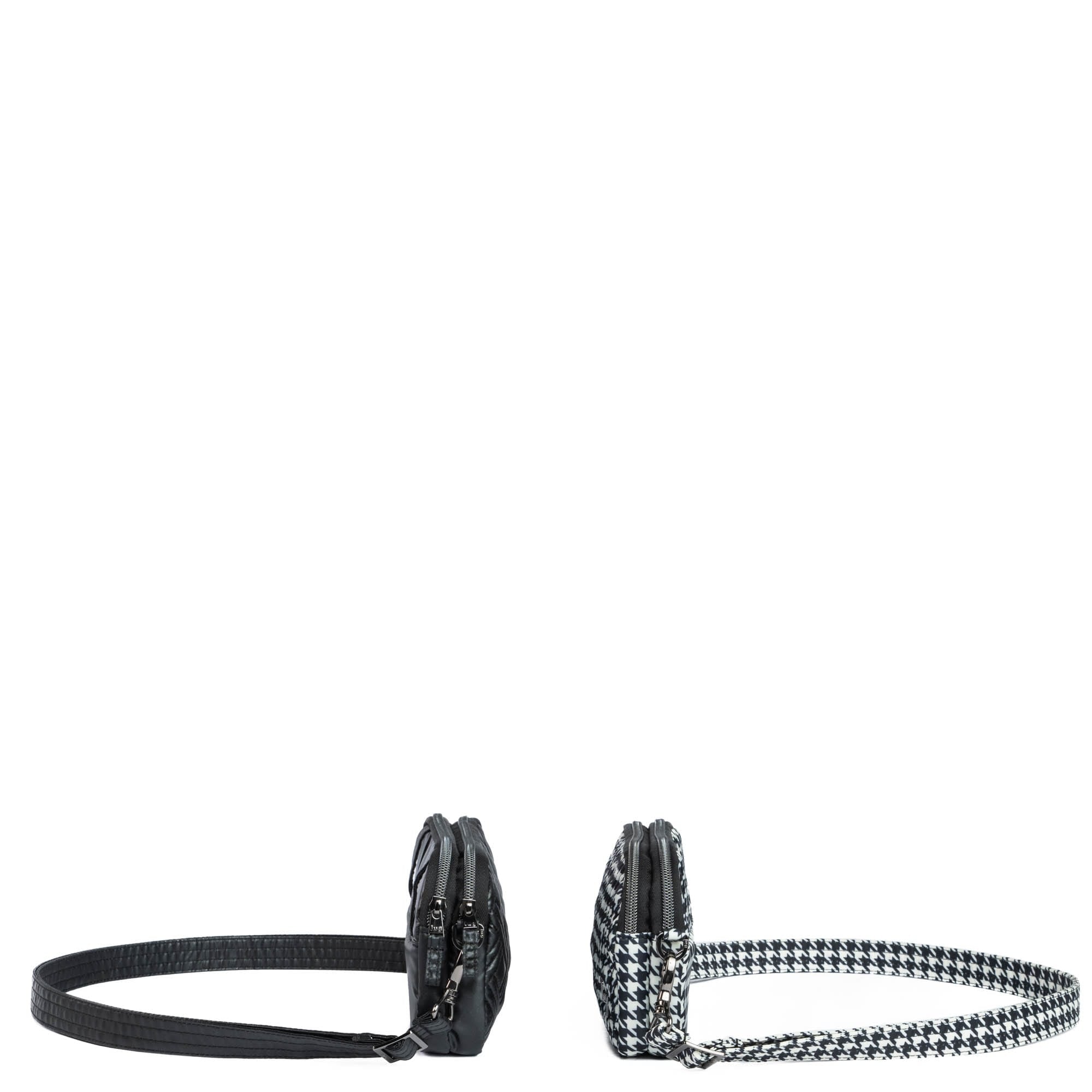 Coupe XL Convertible Crossbody Bag - 2pc Set - MICRO HOUNDSTOOTH METALLIC BLACK - CoupeXLSetof2_MetallicBlack_MicroHoundstooth_03_rjt9us