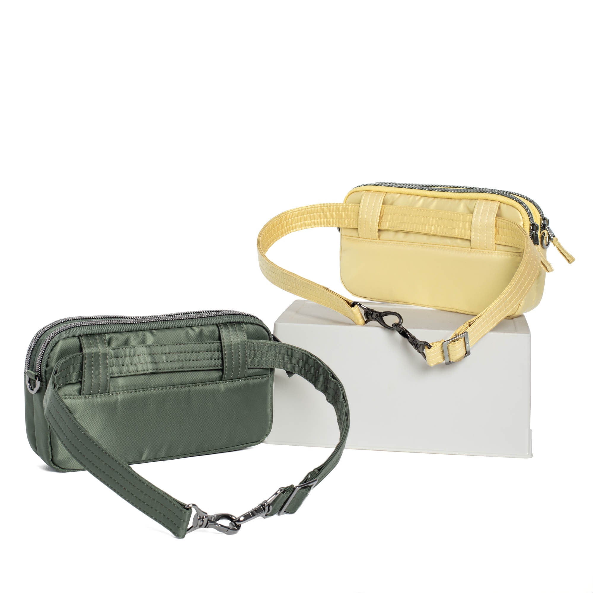 Coupe XL Convertible Crossbody Bag - 2pc Set - METALLIC GOLD OLIVE GREEN - CoupeXLSetof2_MetallicGold_OliveGreen_04_drw4er
