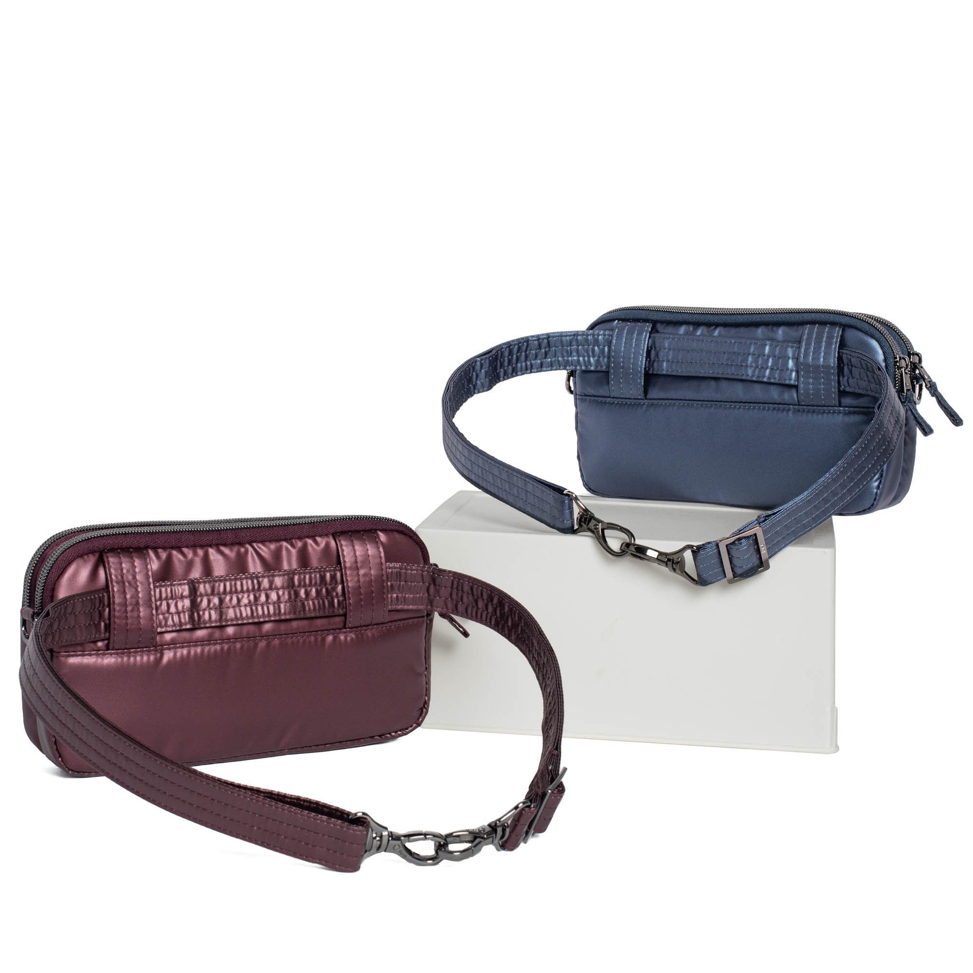 Coupe XL Convertible Crossbody Bag - 2pc Set - METALLIC INDIGO METALLIC WINE - CoupeXLSetof2_MetallicIndigo_MetallicWine_04