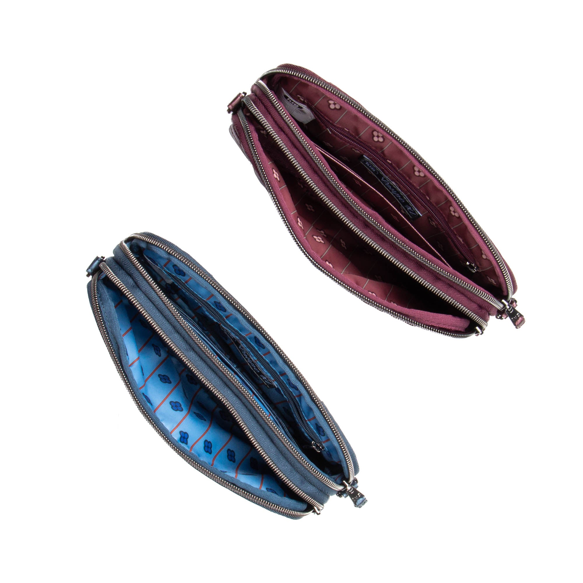 Coupe XL Convertible Crossbody Bag - 2pc Set - METALLIC INDIGO METALLIC WINE - CoupeXLSetof2_MetallicIndigo_MetallicWine_05