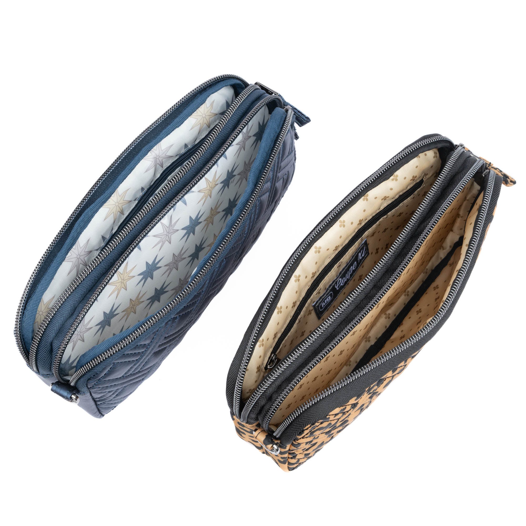 Coupe XL Convertible Crossbody Bag - 2pc Set - SPOTTED LEOPARD METALLIC INDIGO - CoupeXLSetof2_MetallicIndigo_SpottedLeopard_05_6rogxz