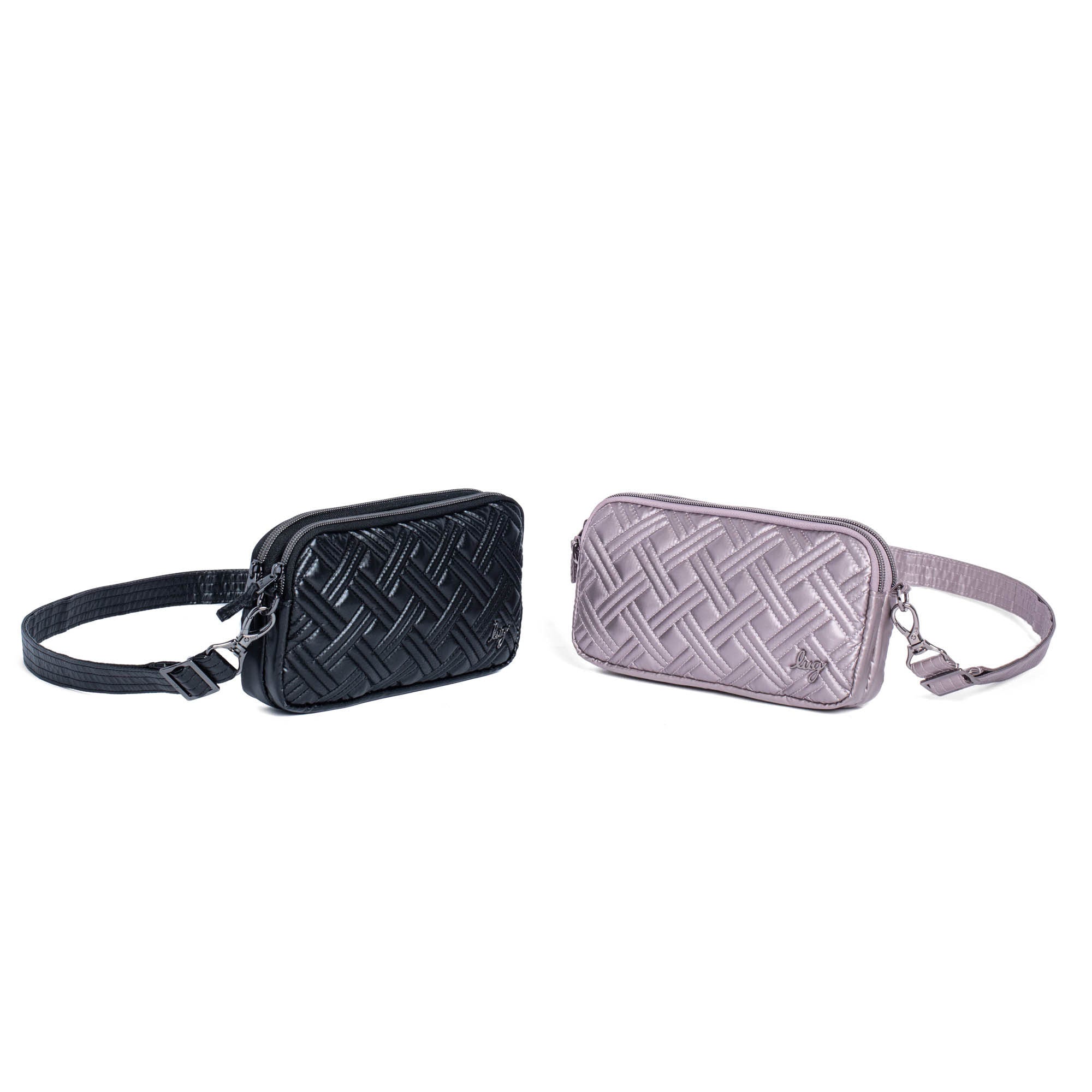 Coupe XL Convertible Crossbody Bag - 2pc Set - METALLIC PEARL METALLIC BLACK - CoupeXLSetof2_MetallicPearl_MetallicBlack_02