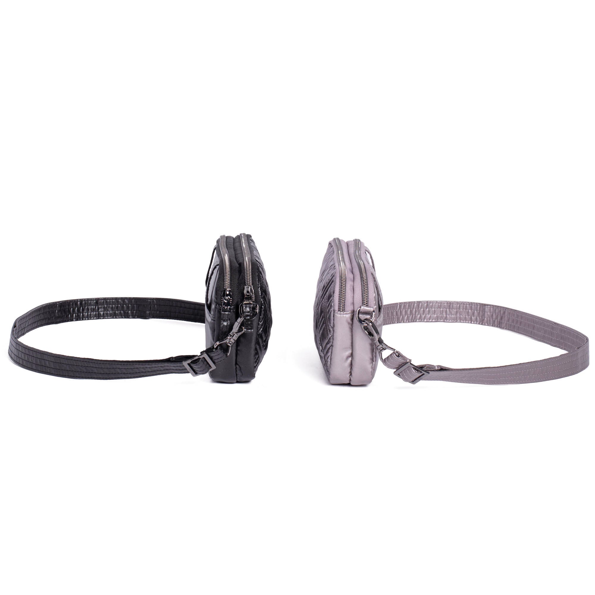 Coupe XL Convertible Crossbody Bag - 2pc Set - METALLIC PEARL METALLIC BLACK - CoupeXLSetof2_MetallicPearl_MetallicBlack_03