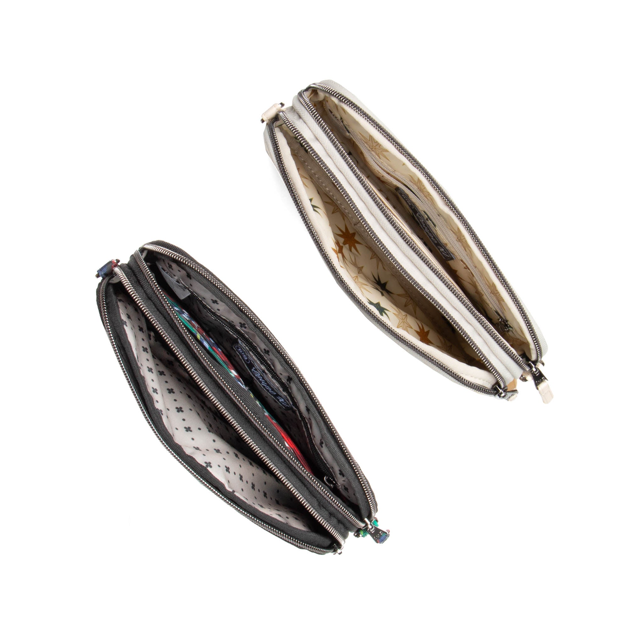 Coupe XL Convertible Crossbody Bag - 2pc Set - TARTAN PLAID METALLIC CHAMPAGNE - CoupeXLSetof2_TartanPlaid_MetallicChampagne_05