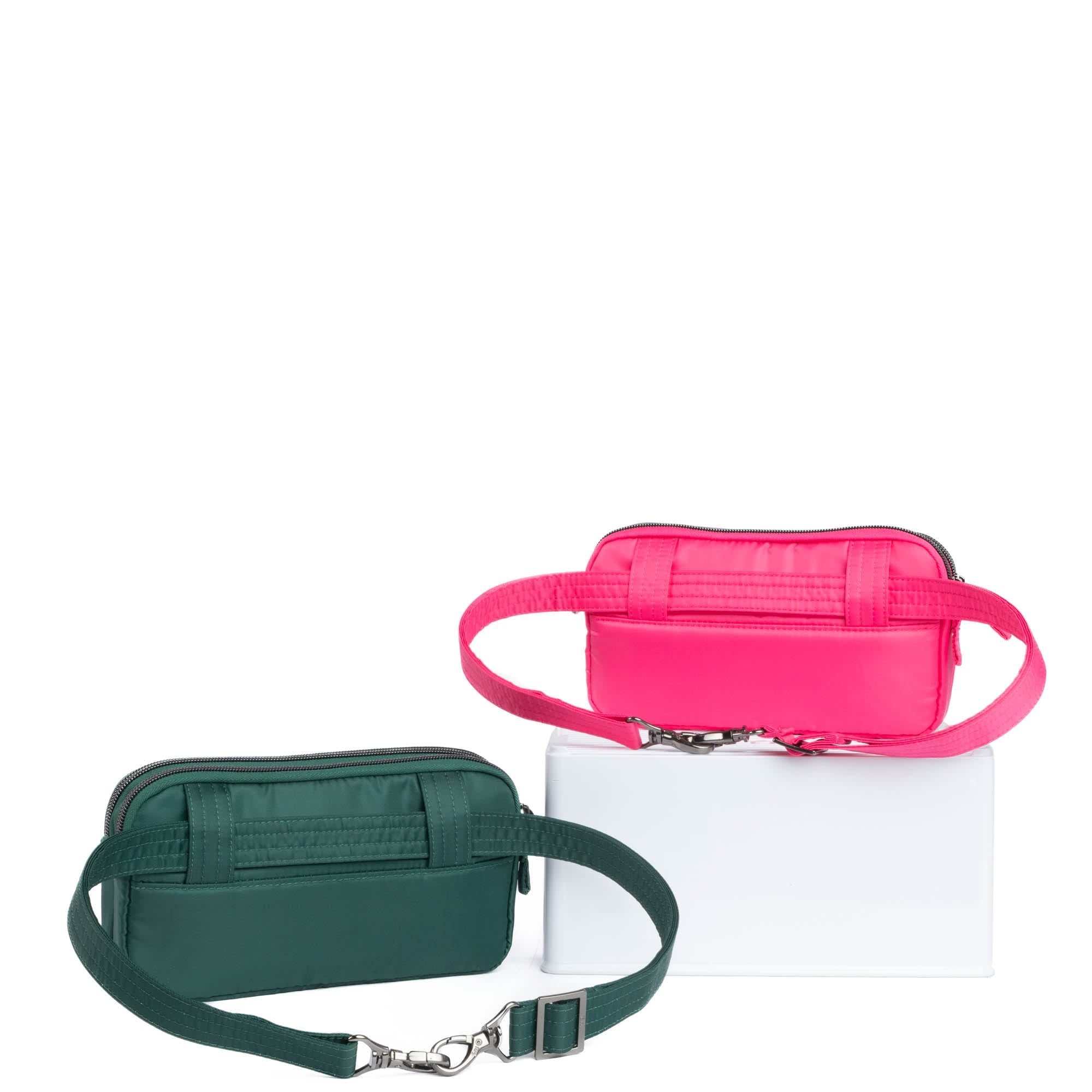 Coupe XL Convertible Crossbody Bag - 2pc Set - WICKEDLY GREEN POWERFUL PINK - CoupeXLSetof2_WickedlyGreen_PowerfulPink_04_a7djty