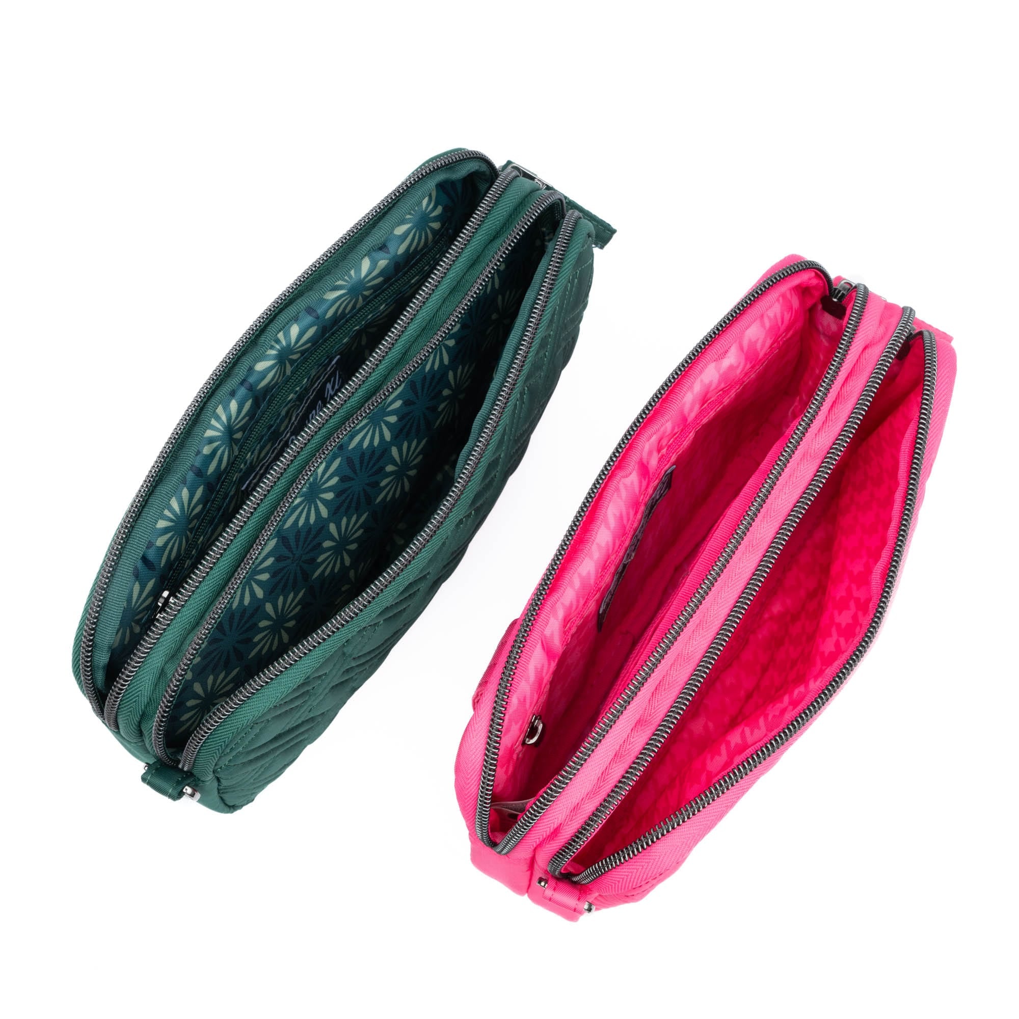 Coupe XL Convertible Crossbody Bag - 2pc Set - WICKEDLY GREEN POWERFUL PINK - CoupeXLSetof2_WickedlyGreen_PowerfulPink_05_sg0x1z