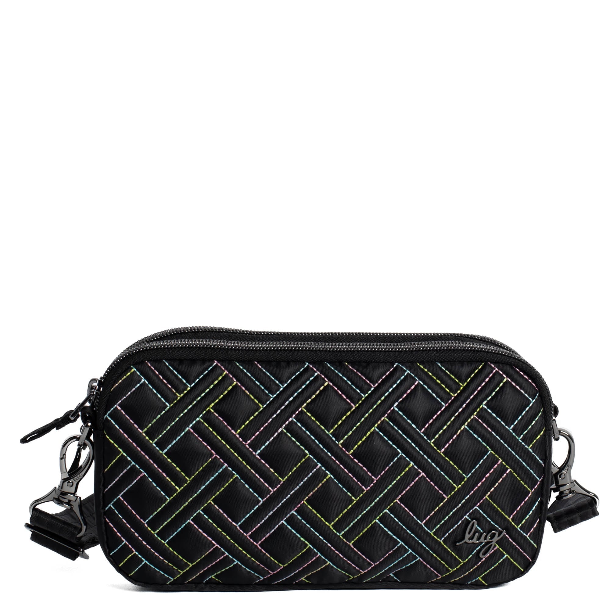 Coupe XL Convertible Crossbody Bag - BLACK ICEPOP STITCH - CoupeXL_BlackwithIcepop_01_09734bd3-04db-4ea6-b600-153622d2c7de