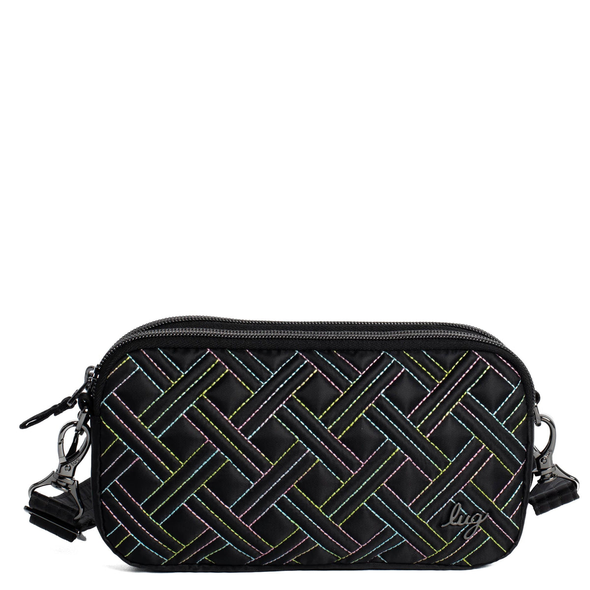 Coupe XL Convertible Crossbody Bag - BLACK ICEPOP STITCH - CoupeXL_BlackwithIcepop_01_09734bd3-04db-4ea6-b600-153622d2c7de