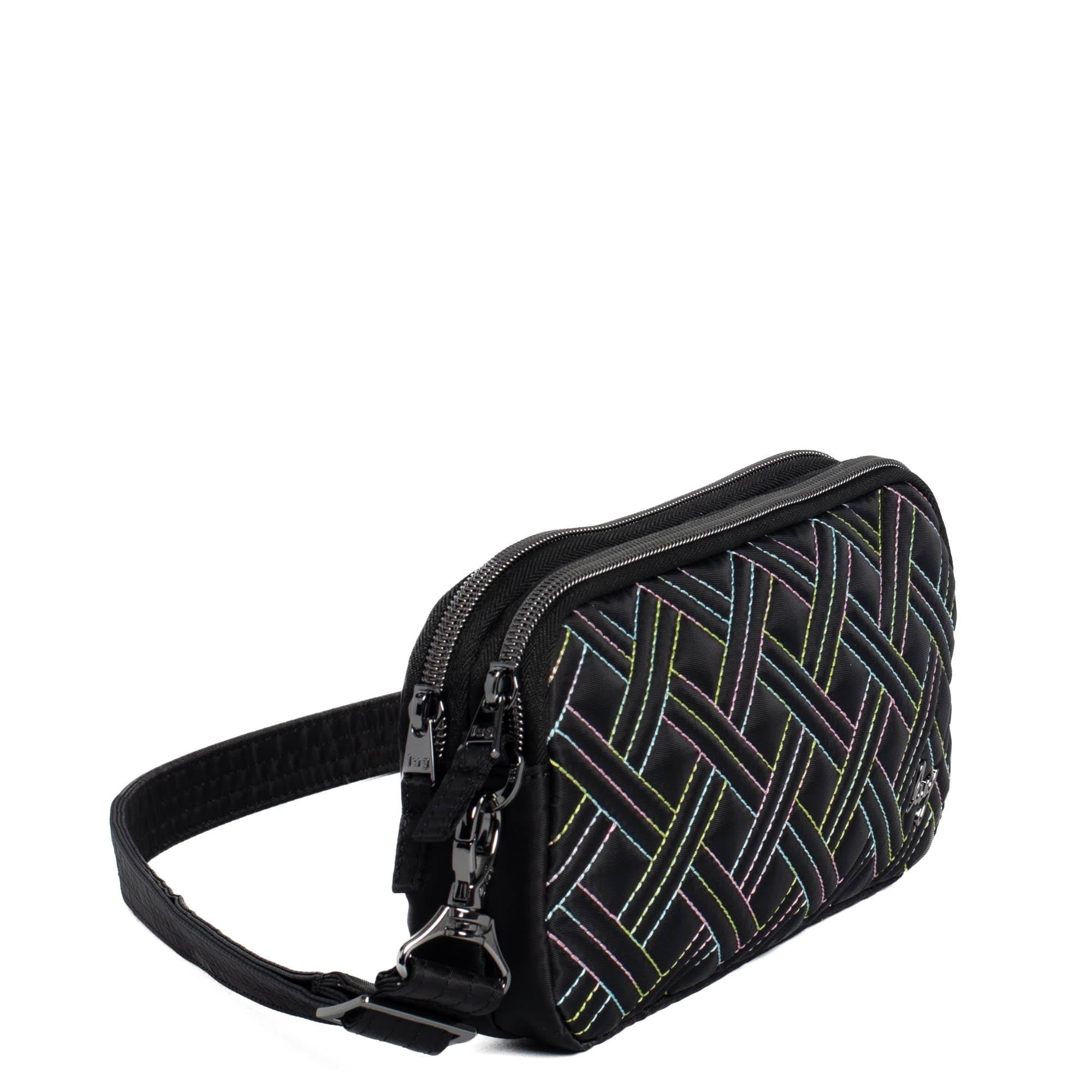 Coupe XL Convertible Crossbody Bag - BLACK ICEPOP STITCH - CoupeXL_BlackwithIcepop_02