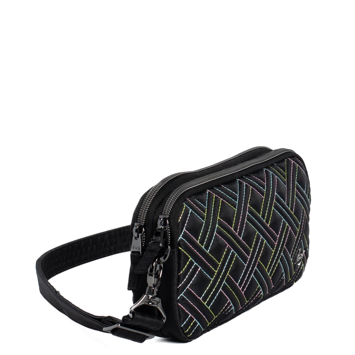 Coupe XL Convertible Crossbody Bag - BLACK ICEPOP STITCH - CoupeXL_BlackwithIcepop_02