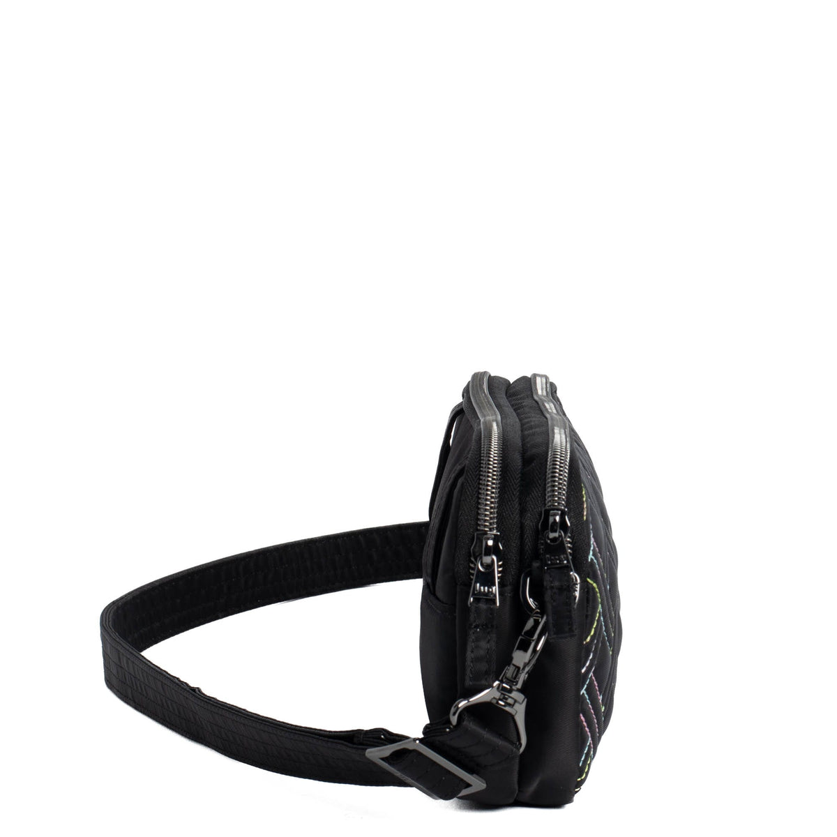 Coupe XL Convertible Crossbody Bag - BLACK ICEPOP STITCH - CoupeXL_BlackwithIcepop_03