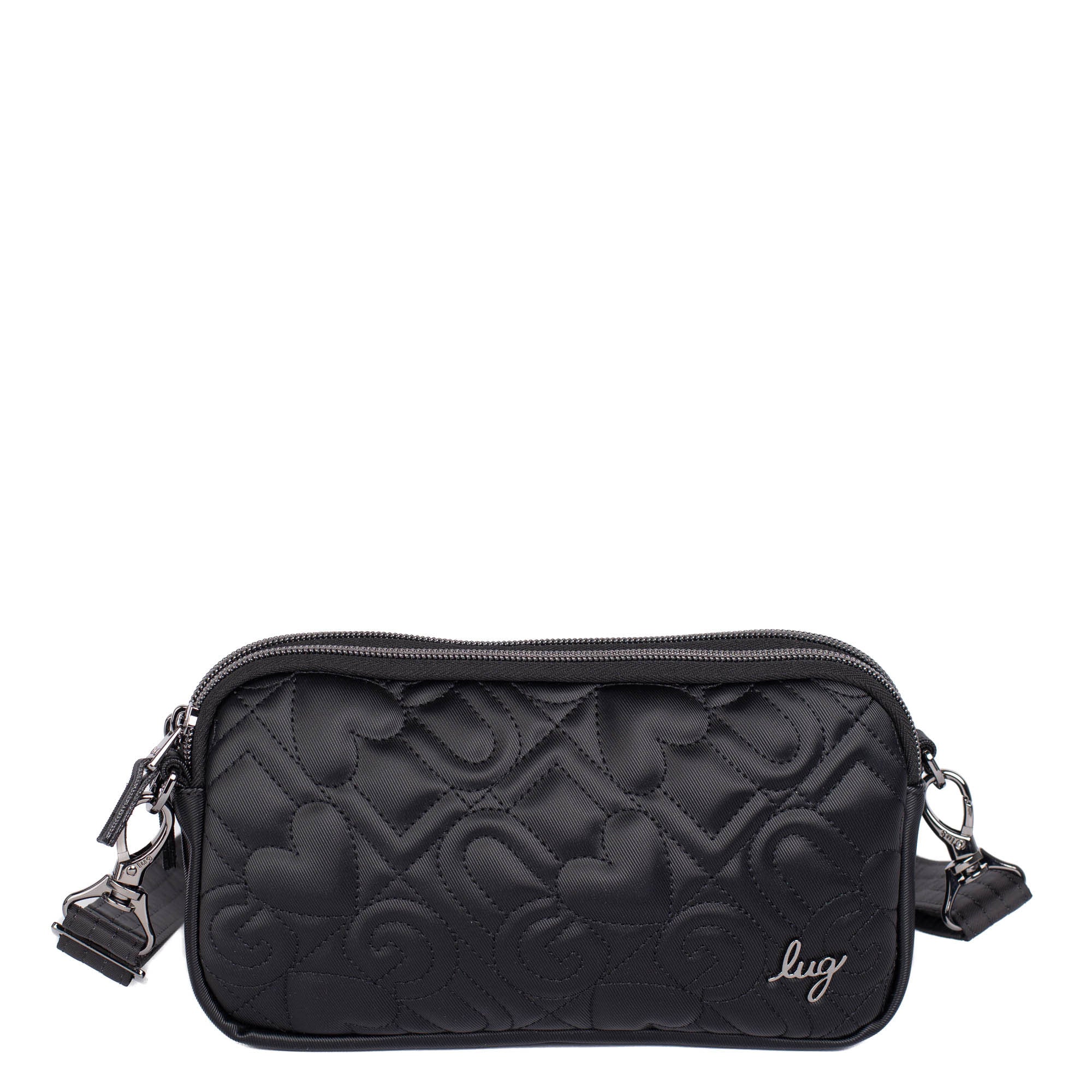 Coupe XL Love Satin Luxe Convertible Crossbody Bag - BLACK - CoupeXL_LE_SatinLuxe_Black_01