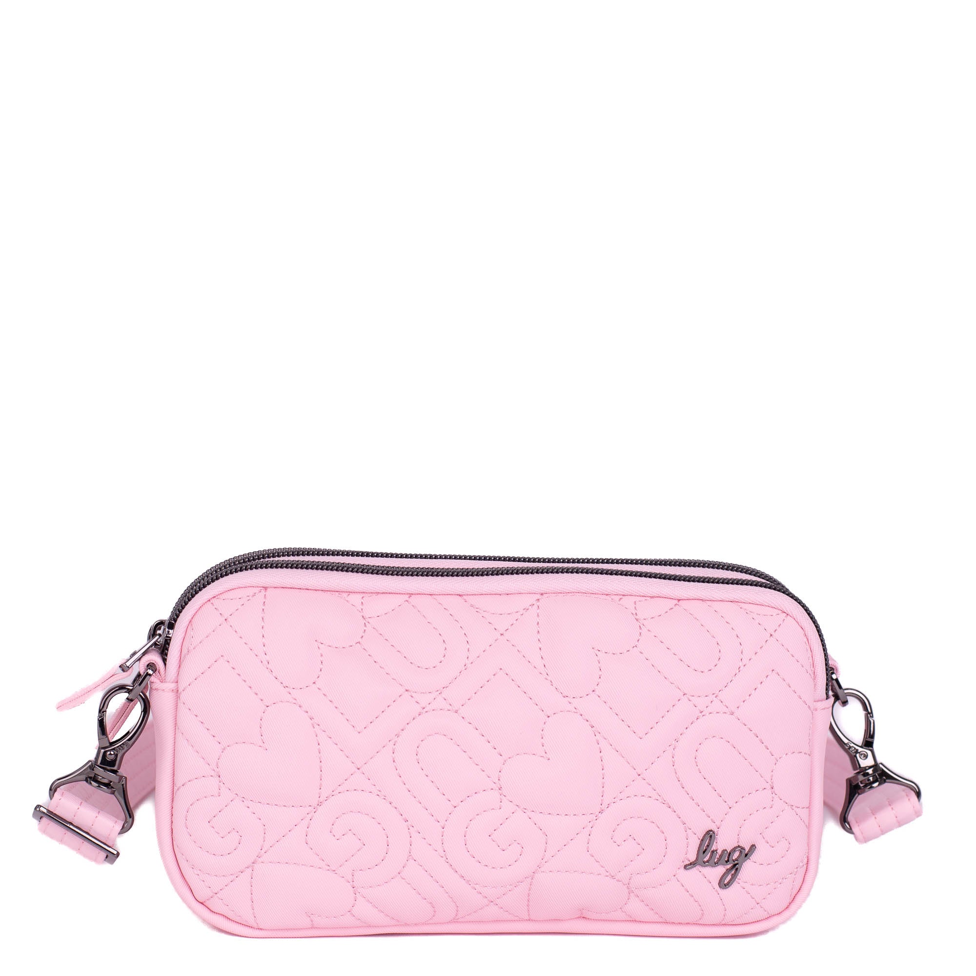 Coupe XL Love Satin Luxe Convertible Crossbody Bag - BUBBLE PINK - CoupeXL_LE_SatinLuxe_BubblePink_01