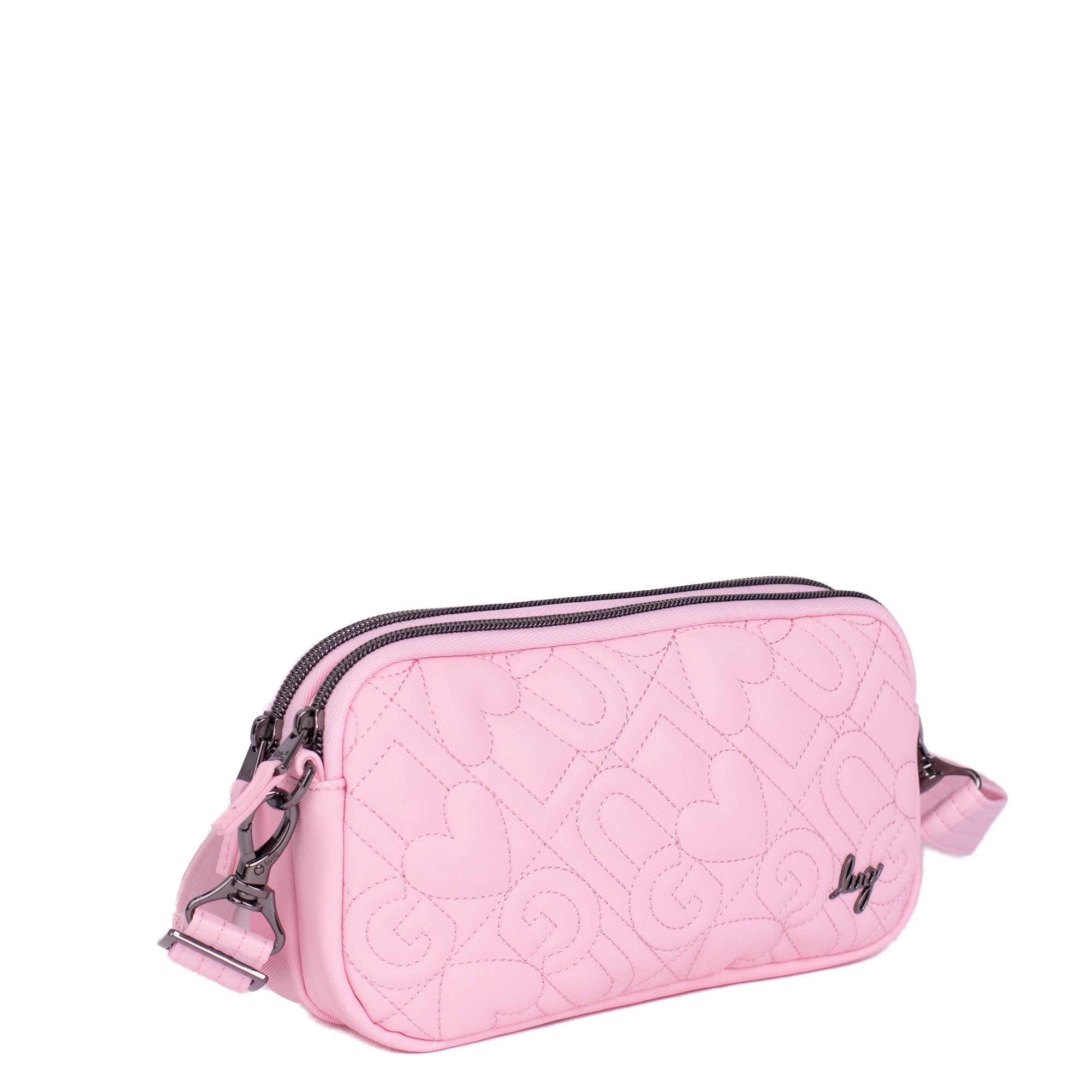Coupe XL Love Satin Luxe Convertible Crossbody Bag - BUBBLE PINK - CoupeXL_LE_SatinLuxe_BubblePink_02
