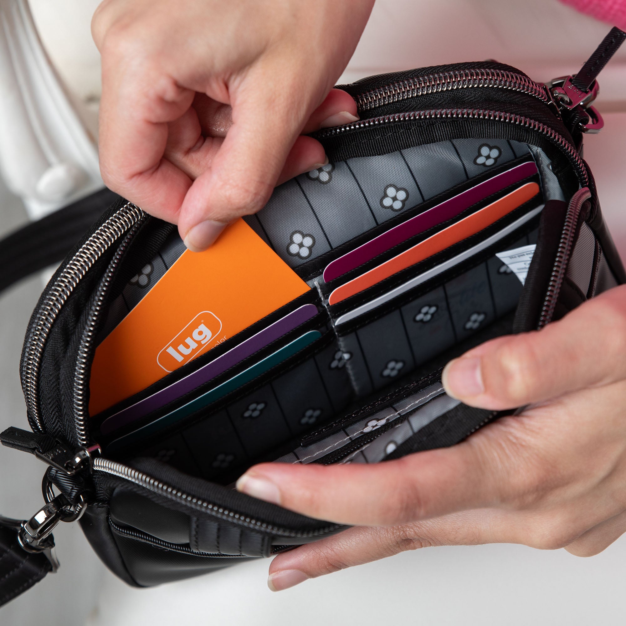 Coupe XL Love Satin Luxe Convertible Crossbody Bag - - CoupeXL_LE_SatinLuxe_Lifestyle_03