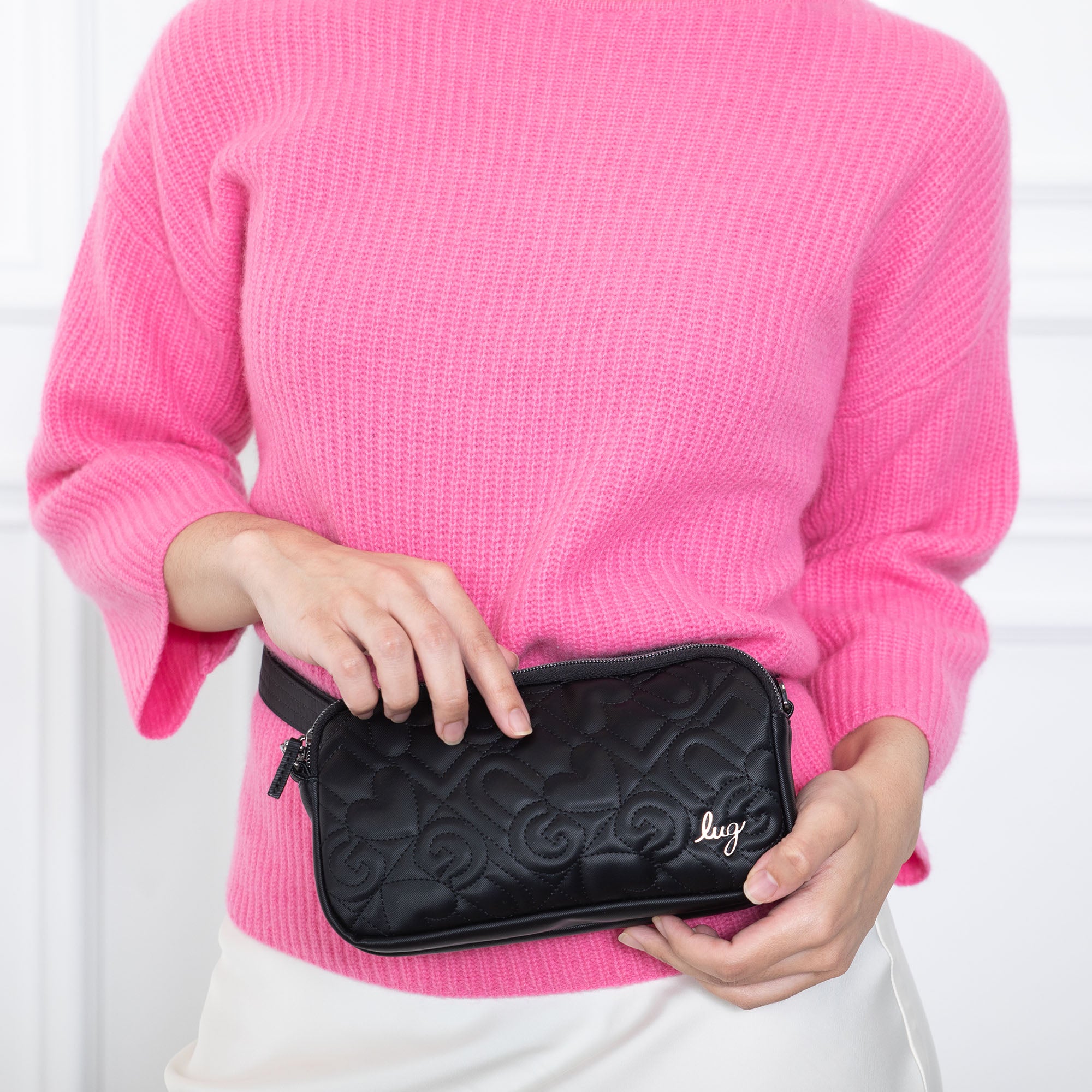 Coupe XL Love Satin Luxe Convertible Crossbody Bag - - CoupeXL_LE_SatinLuxe_Lifestyle_05