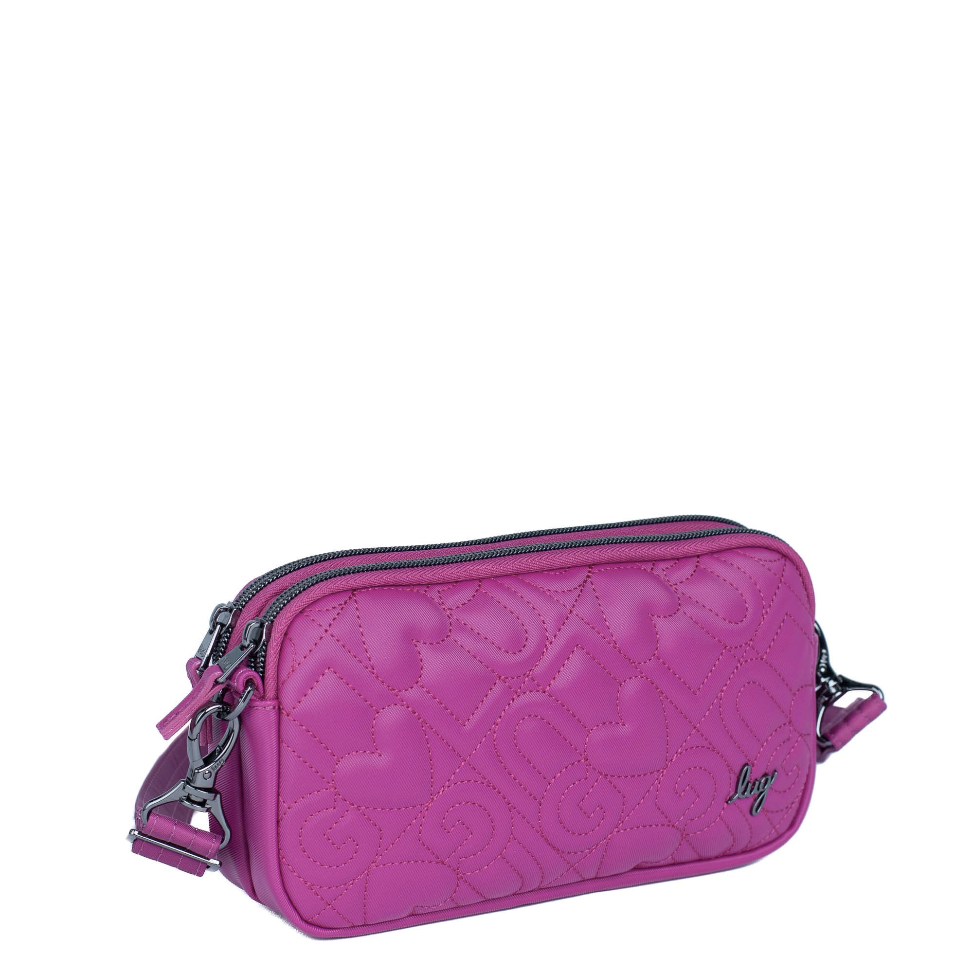 Coupe XL Love Satin Luxe Convertible Crossbody Bag - ORCHID PINK - CoupeXL_LE_SatinLuxe_OrchidPink_02