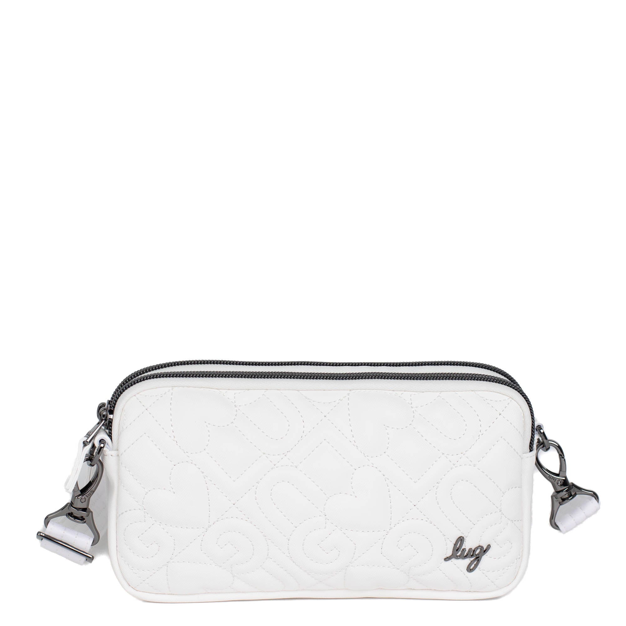 Coupe XL Love Satin Luxe Convertible Crossbody Bag - WHITE - CoupeXL_LE_SatinLuxe_White_01