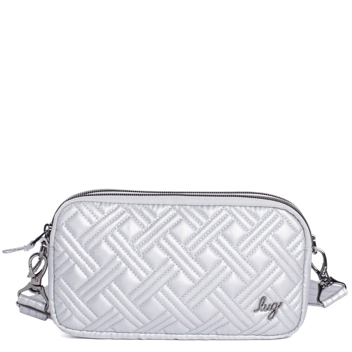 Coupe XL Convertible Crossbody Bag - METALLIC PEARL - CoupeXL_MetallicSilver_01