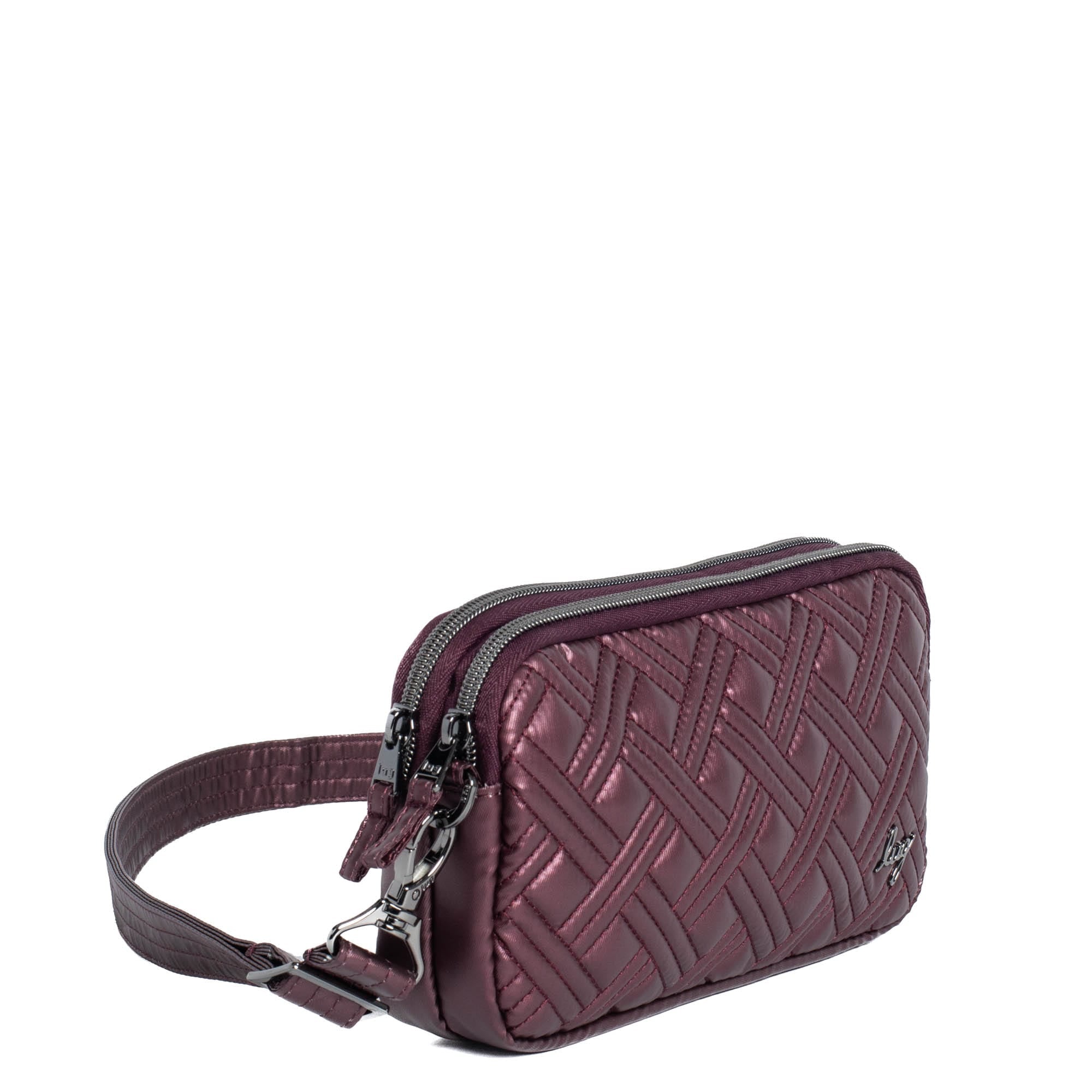 Coupe XL Convertible Crossbody Bag - METALLIC WINE - CoupeXL_MetallicWine_02