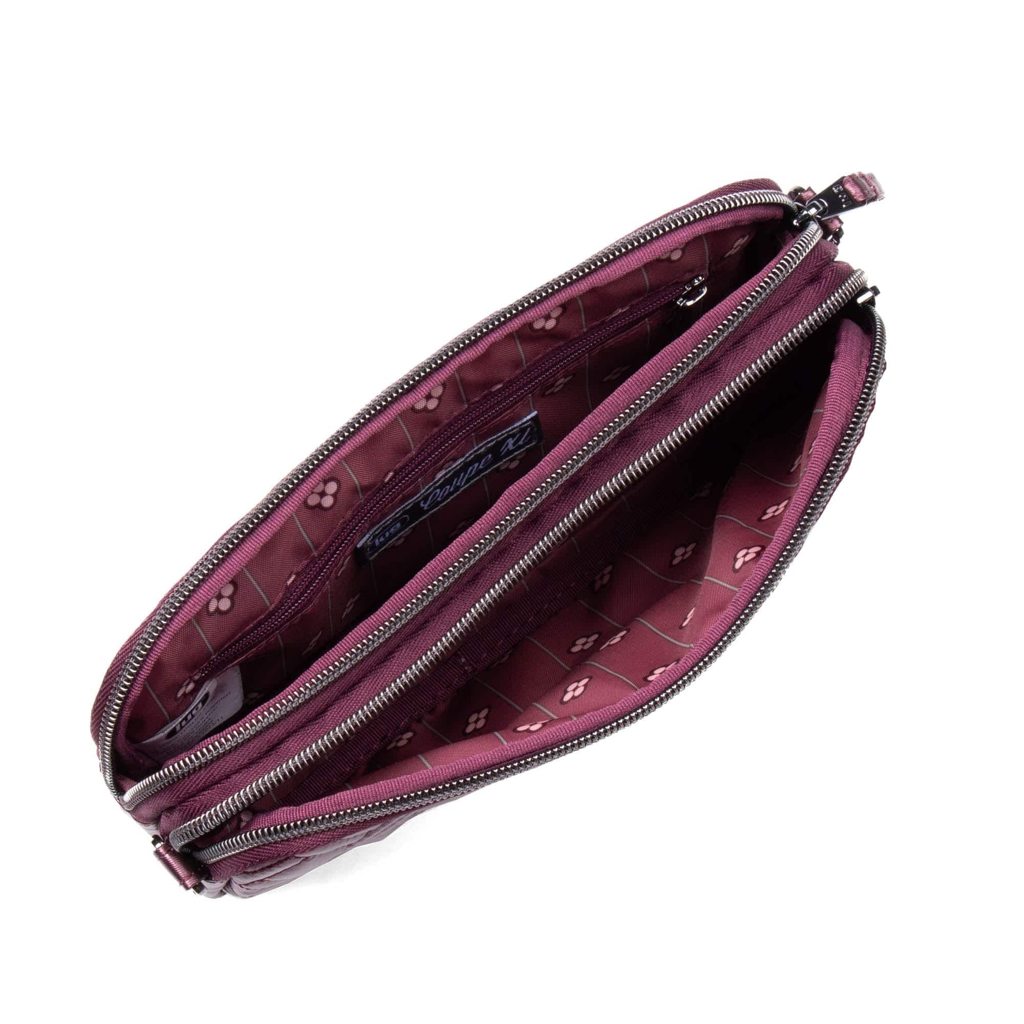 Coupe XL Convertible Crossbody Bag - METALLIC WINE - CoupeXL_MetallicWine_05