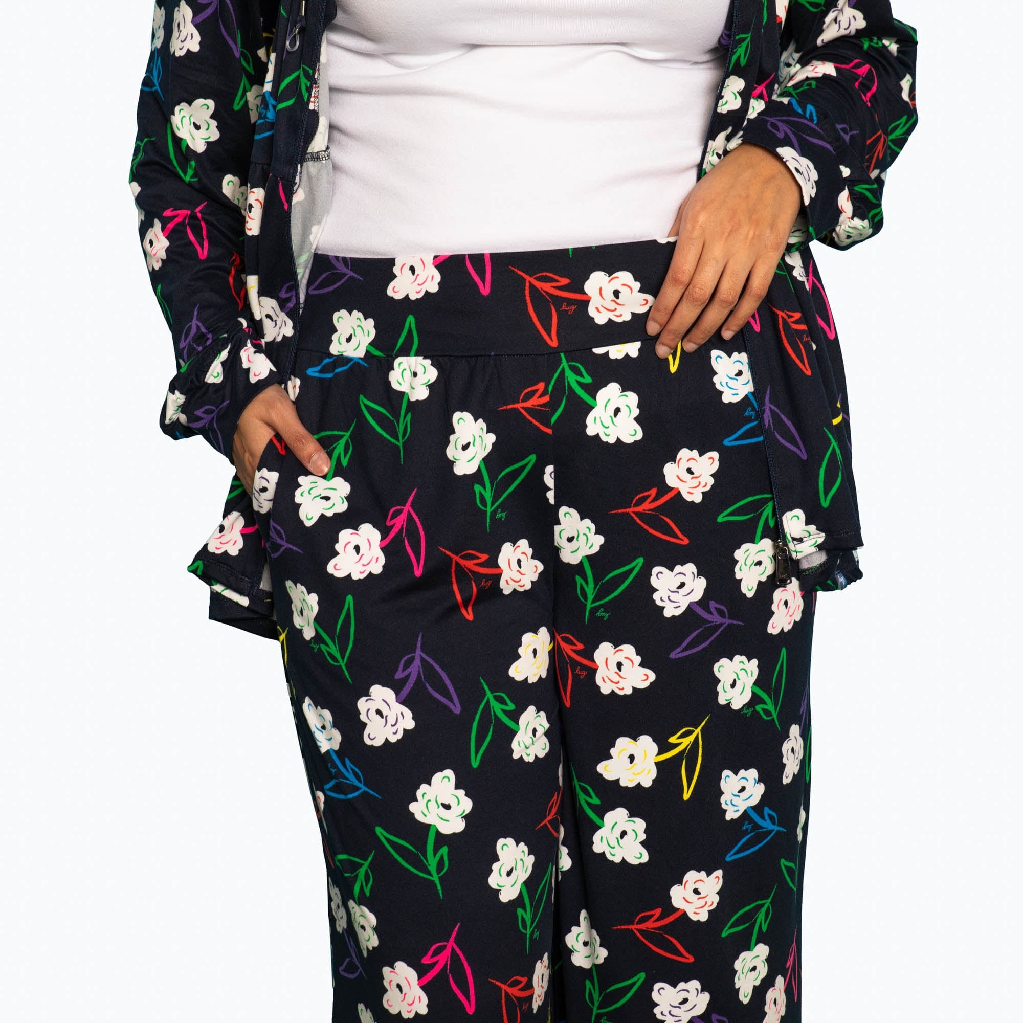 Coupe Wide Leg Pants - BRIGHT FLORAL - Coupe_Bottom_BrightFloral_L_02