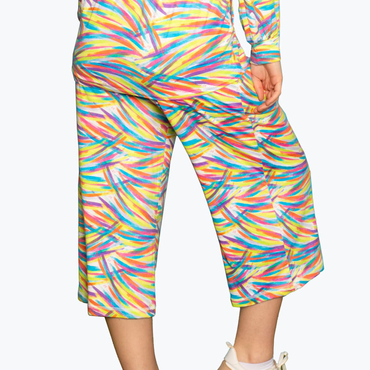 Coupe Wide Leg Pants - BRUSHSTROKES BRIGHT - Coupe_Bottom_BrushstrokesBright_S_02_813aea22-0a6d-47b2-bae1-cf14af78eaac