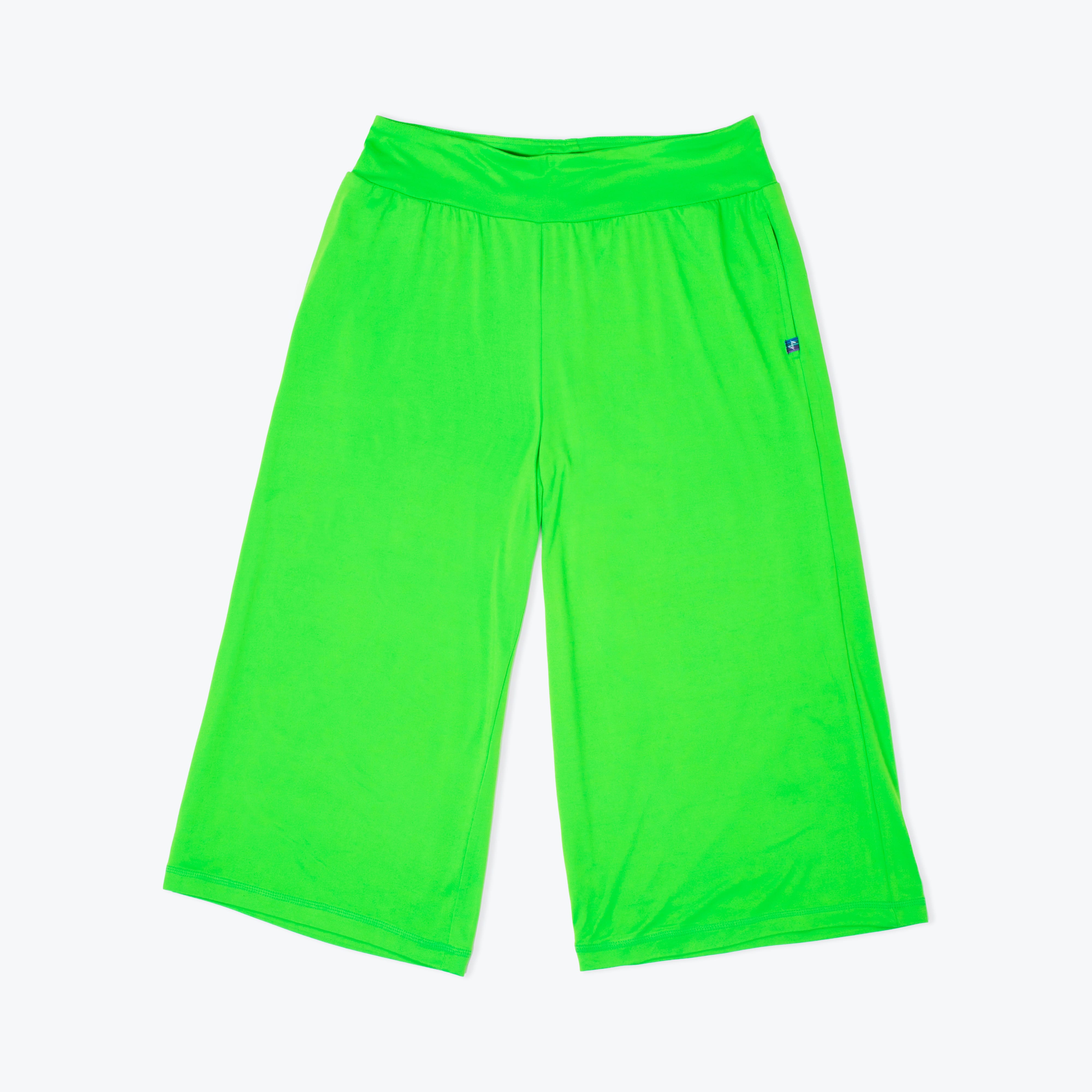 Coupe Wide Leg Pants - LIME - Coupe_Bottom_Lime_Flatlay