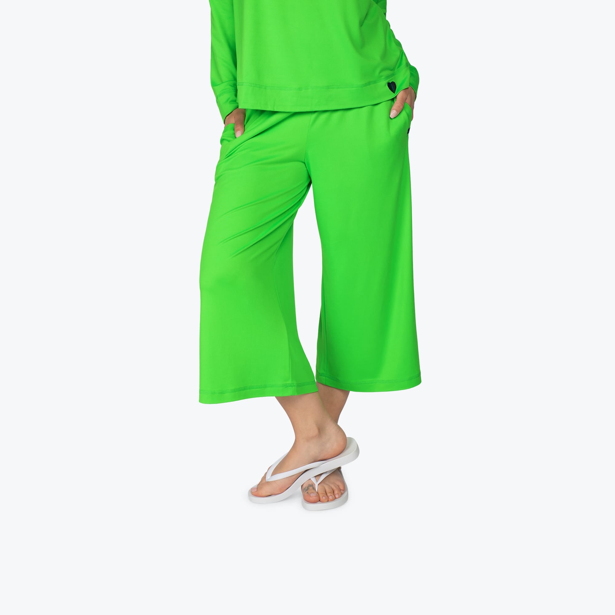 Coupe Wide Leg Pants - LIME - Coupe_Bottom_Lime_S_01