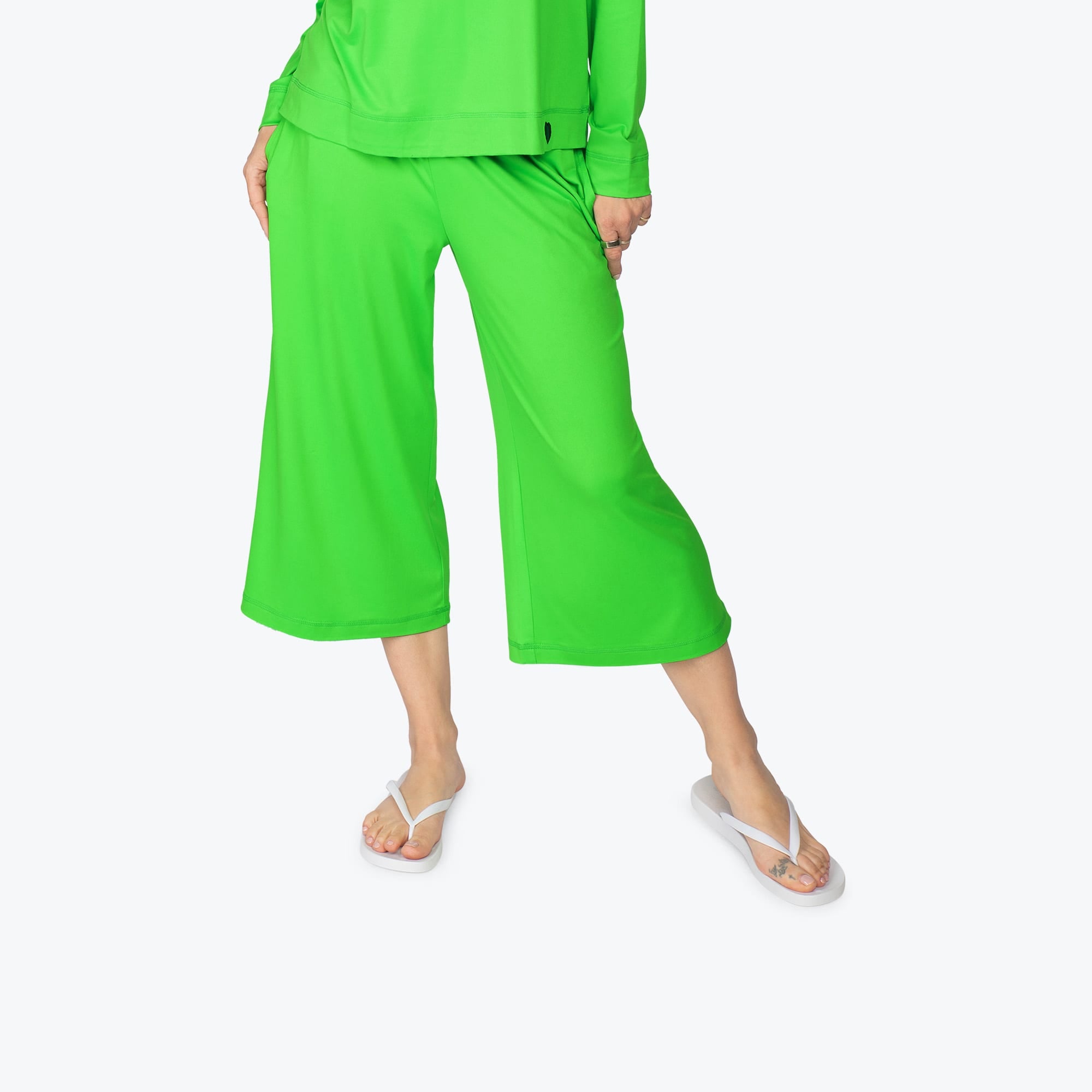 Coupe Wide Leg Pants - LIME - Coupe_Bottom_Lime_S_03