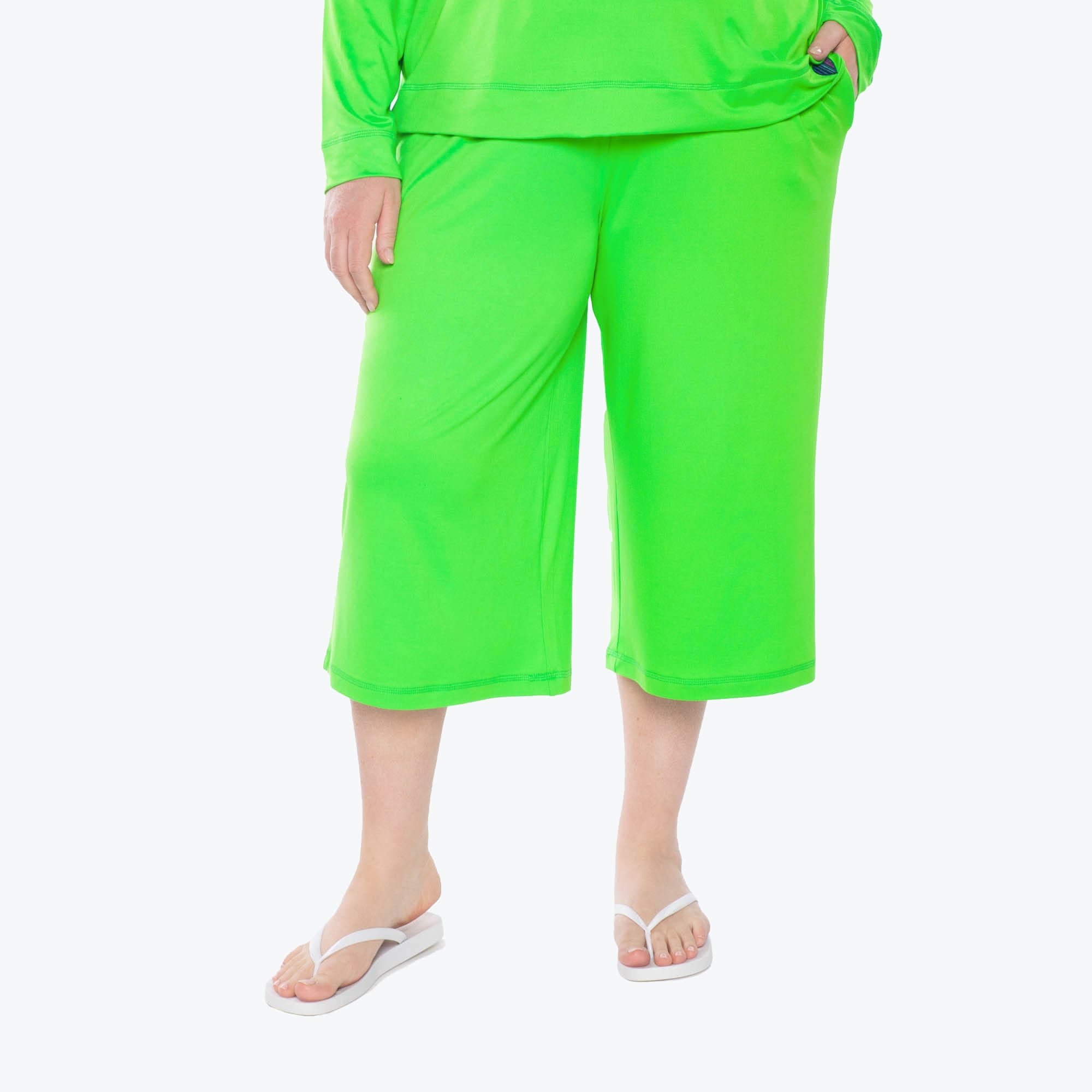 Coupe Wide Leg Pants - LIME - Coupe_Bottom_Lime_XL_01