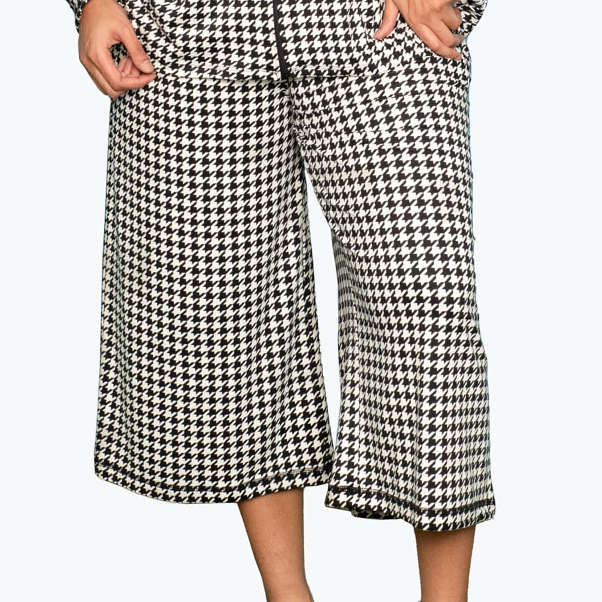 Coupe Wide Leg Pants - MICRO HOUNDSTOOTH - Coupe_Bottom_MicroHoundstooth_L_01_49057a3a-c981-43de-a2ac-2c7960df7ff7