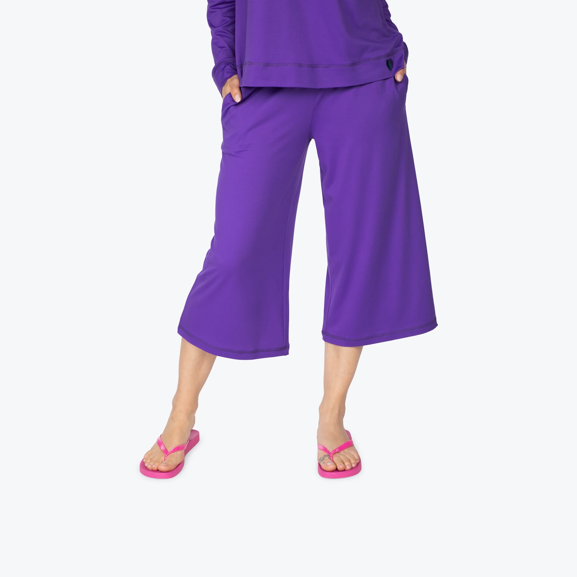 Coupe Wide Leg Pants - - Coupe_Bottom_Violet_S_01