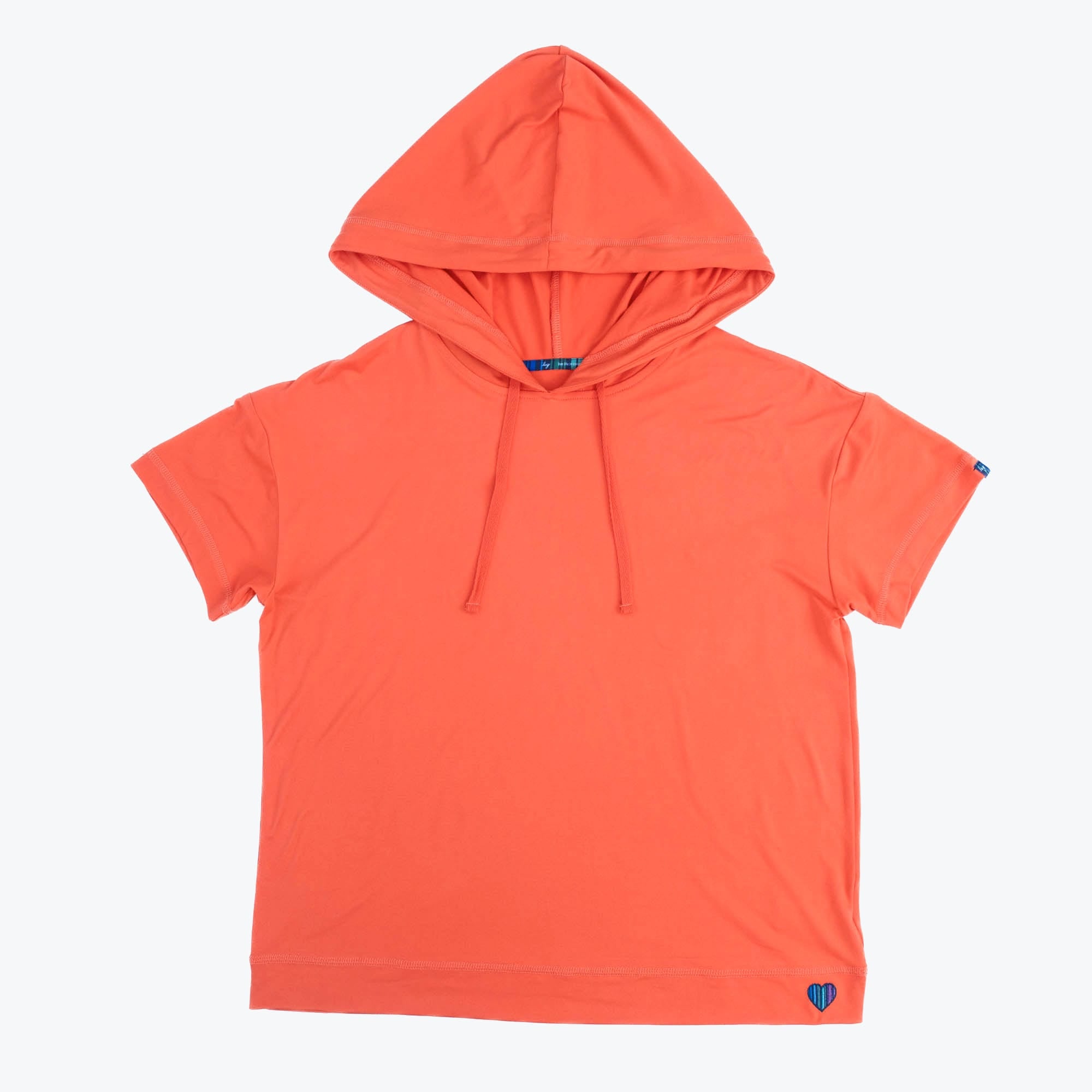 Coupe Hooded Top Short Sleeve - PAPAYA - Coupe_ShortSleeveTop_Papaya_Flatlay_7f94ba27-7b0a-4452-9cbc-8182fa4dc5f2