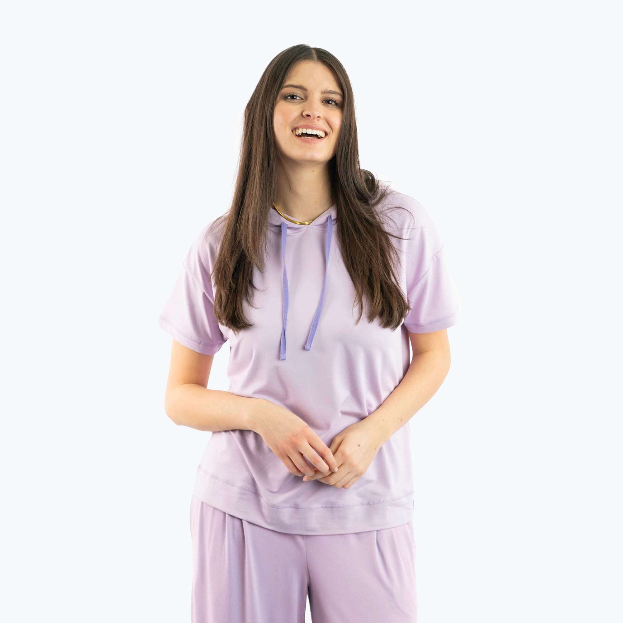 Coupe Hooded Top Short Sleeve - SUGARPLUM - Coupe_ShortSleeveTop_Sugarplum_02_0640c0a7-b58e-4275-a19e-80552850b615