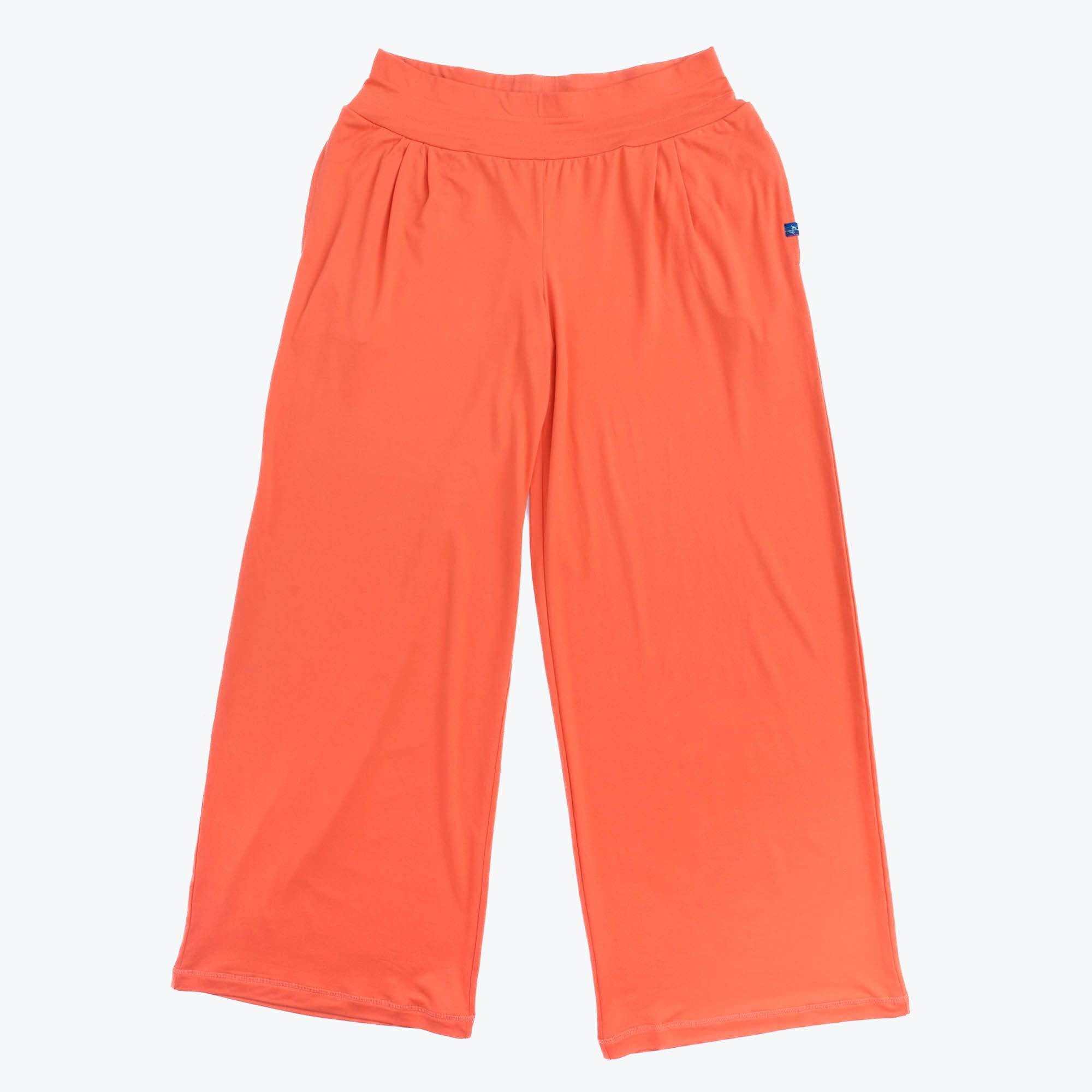 Coupe Wide Leg Full Length Pants - PAPAYA - Coupe_WideLegFullLengthPants_Papaya_Flatlay_60e34b60-efdf-41ab-8f93-d2a929fc2bd5