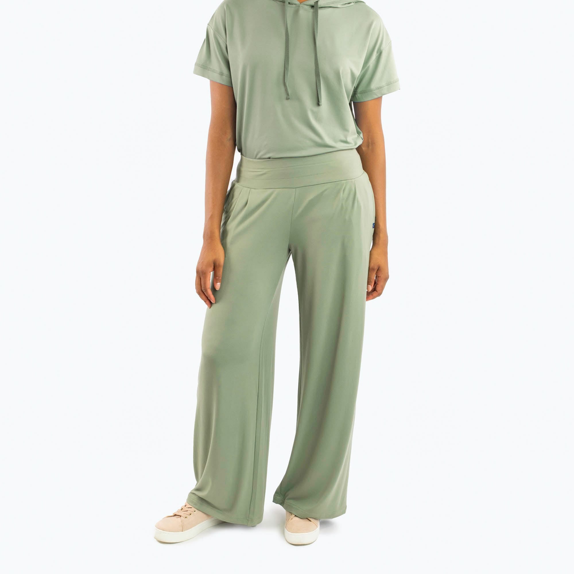 Coupe Wide Leg Full Length Pants - SAGE GREEN - Coupe_WideLegFullLengthPants_SageGreen_01