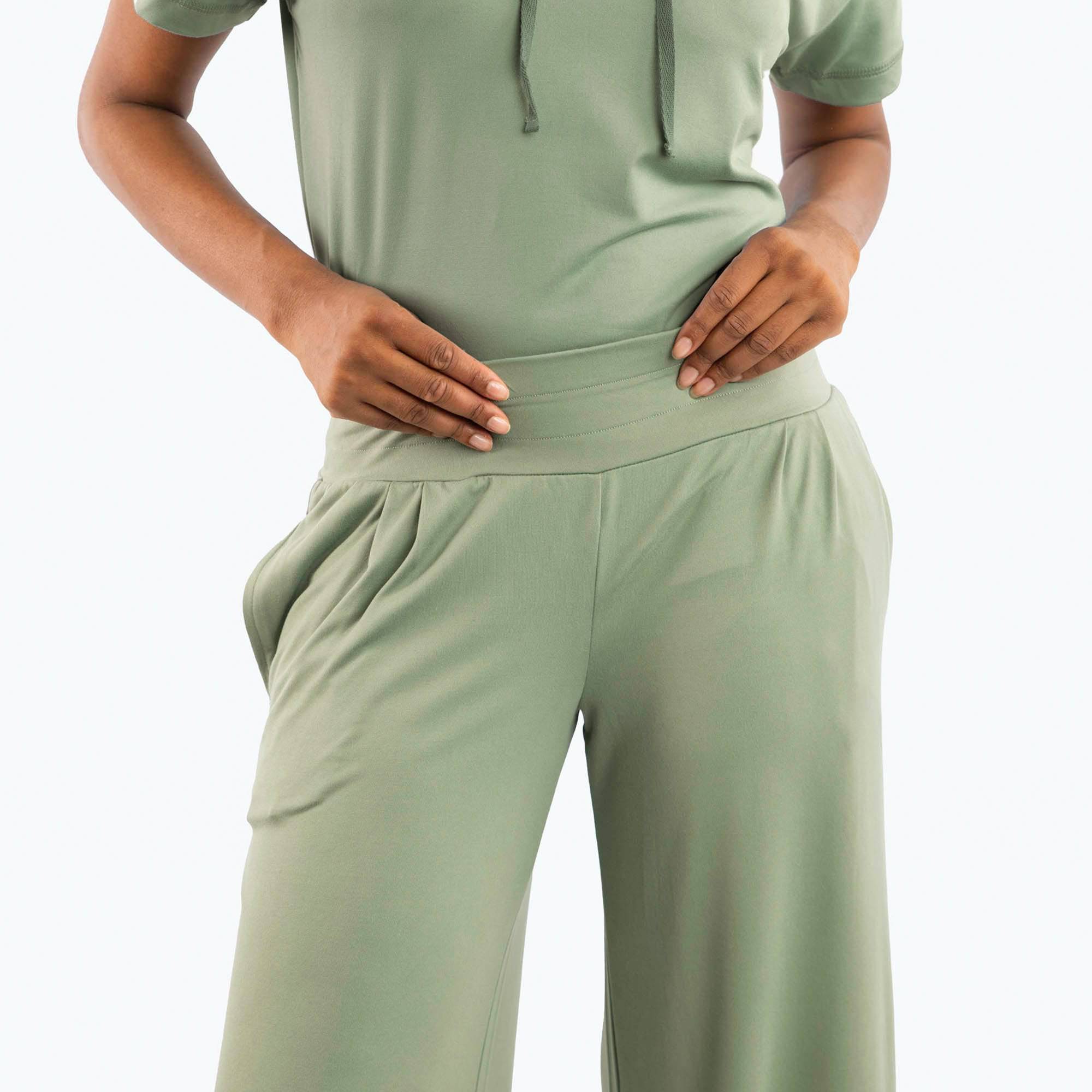Coupe Wide Leg Full Length Pants - SAGE GREEN - Coupe_WideLegFullLengthPants_SageGreen_03