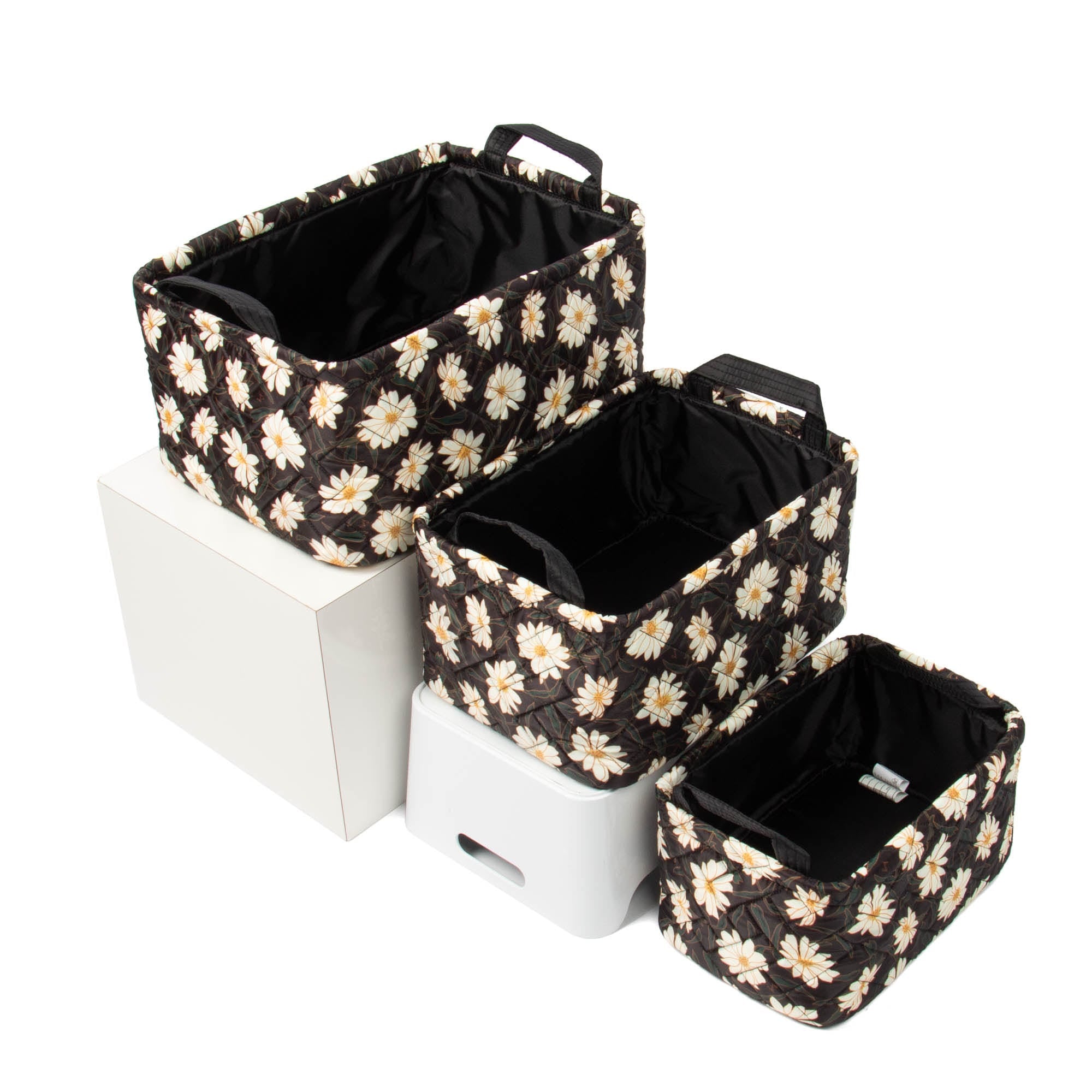 Crescendo 3pc Reversible Storage Bins - AUTUMN DAISIES - Crescendo_AutumnDaisies_04