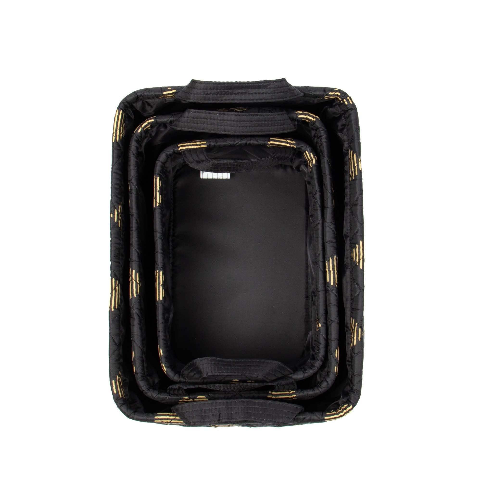 Crescendo 3pc Reversible Storage Bins - HEARTS BLACK - Crescendo_HeartsGold_06