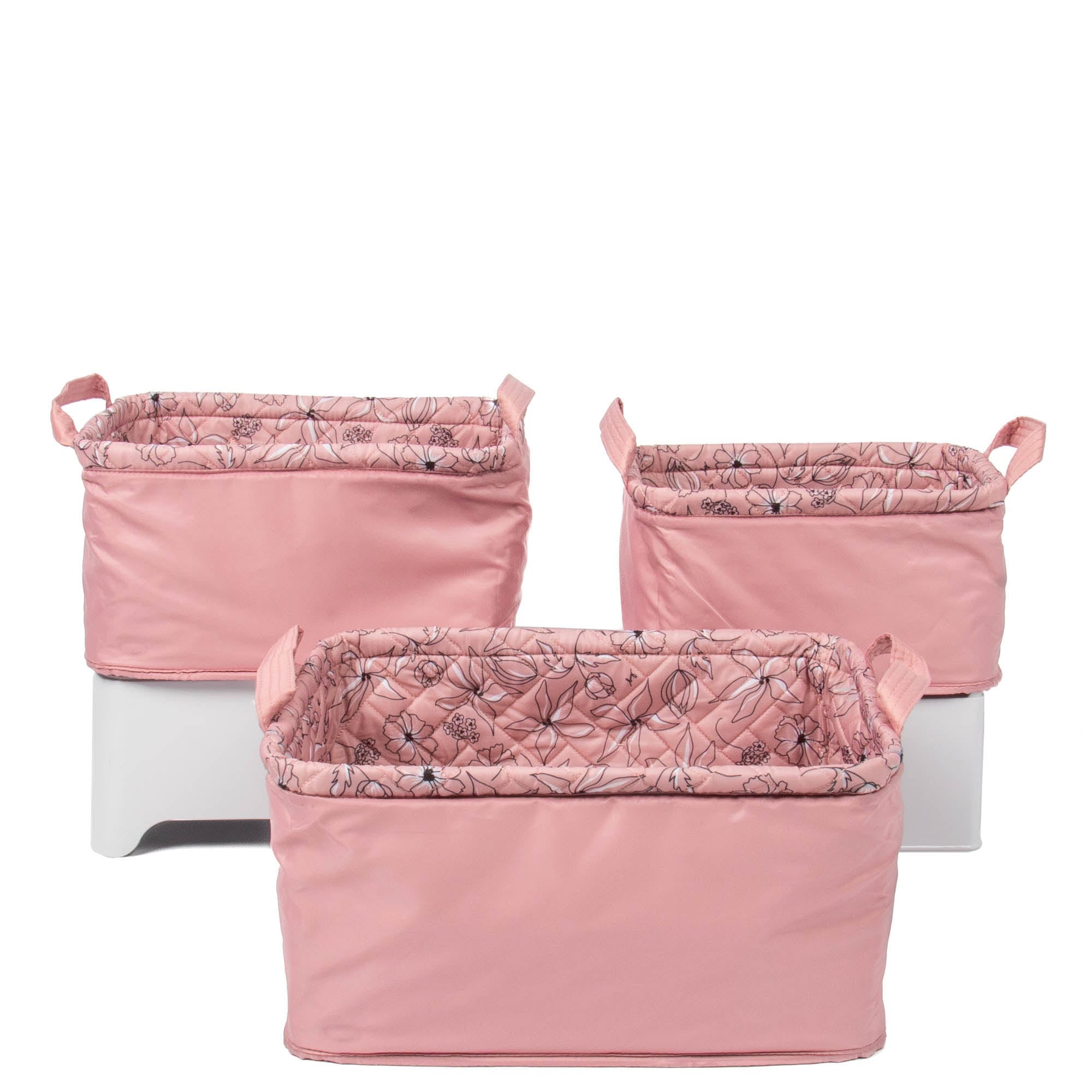 Crescendo 3pc Reversible Storage Bins - SKETCH FLORAL BLUSH - Crescendo_SketchFloralBlush_03_29ca31e9-c126-4e51-9926-4df411912d6a