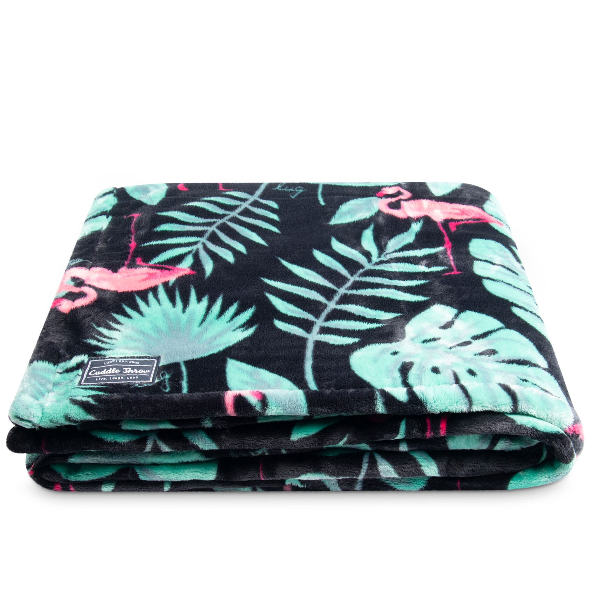 Cuddle Throw Blanket - FLAMINGO BLACK - CuddleThrow_FlamingoBlack_01_4sizna