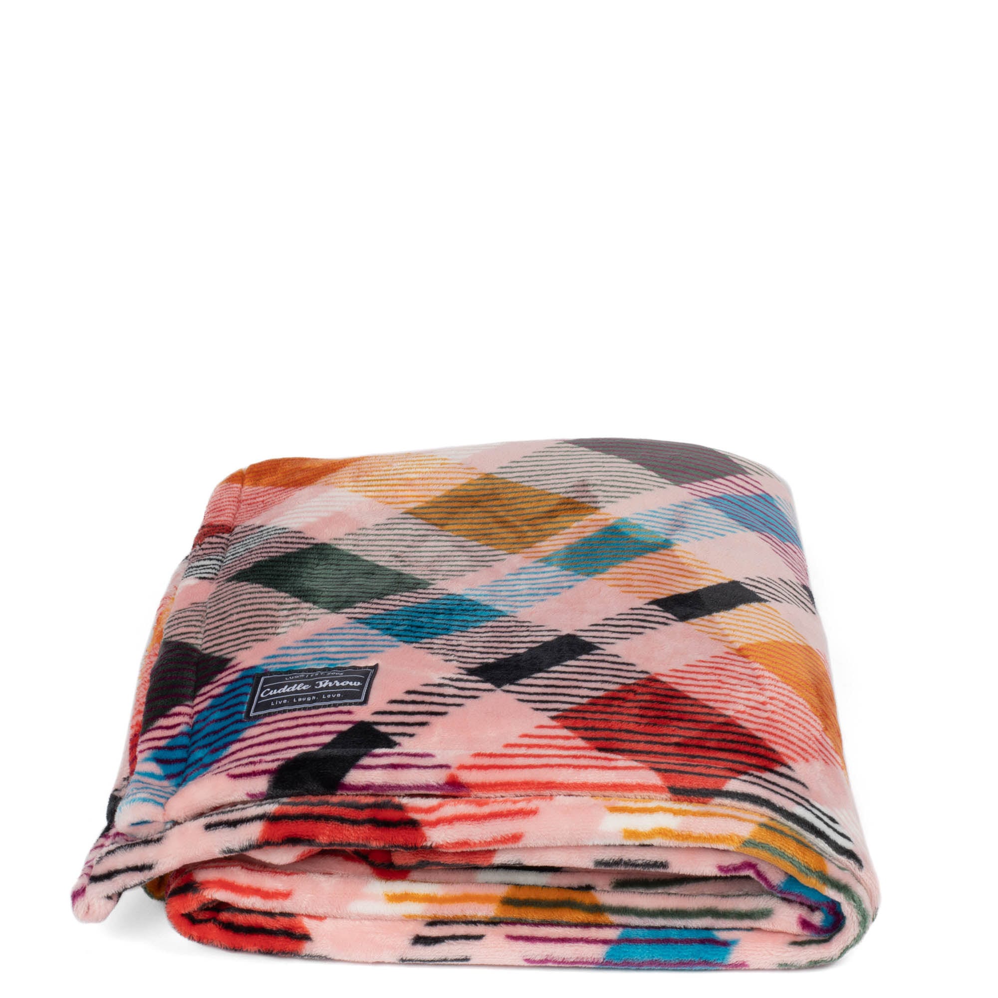 Cuddle Throw Blanket - PINK PLAID - CuddleThrow_PinkPlaid_01_kdny0b