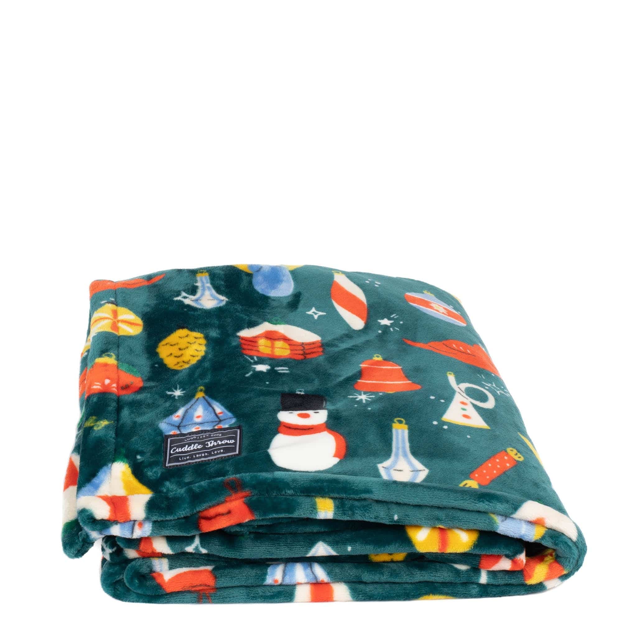 Cuddle Throw Blanket - RETRO ORNAMENTS - CuddleThrow_RetroOrnament_01