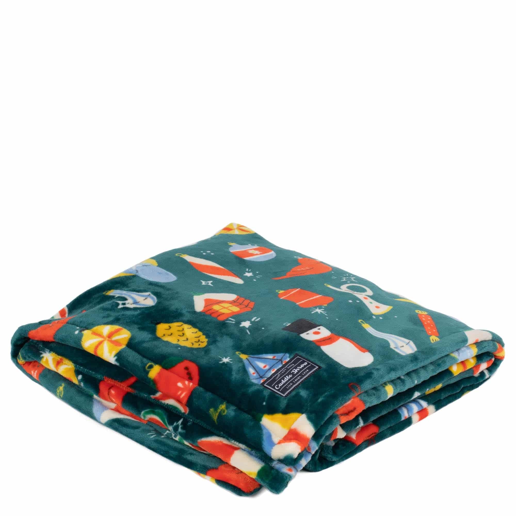 Cuddle Throw Blanket - RETRO ORNAMENTS - CuddleThrow_RetroOrnament_02