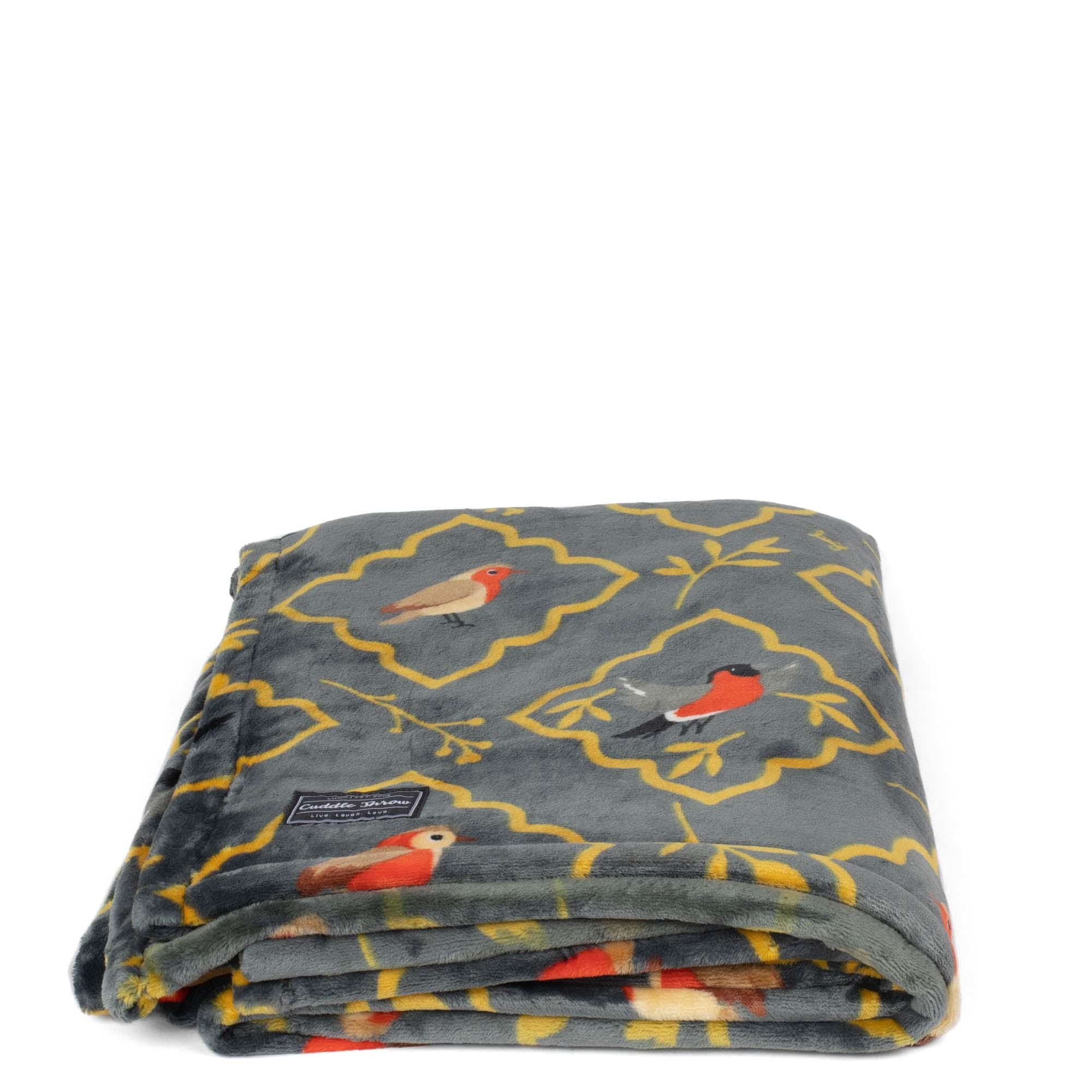 Cuddle Throw Blanket - SONGBIRDS GREY - CuddleThrow_SongbirdsGrey_01_a64b1a30-06af-4d4d-bf86-265b7bb36443
