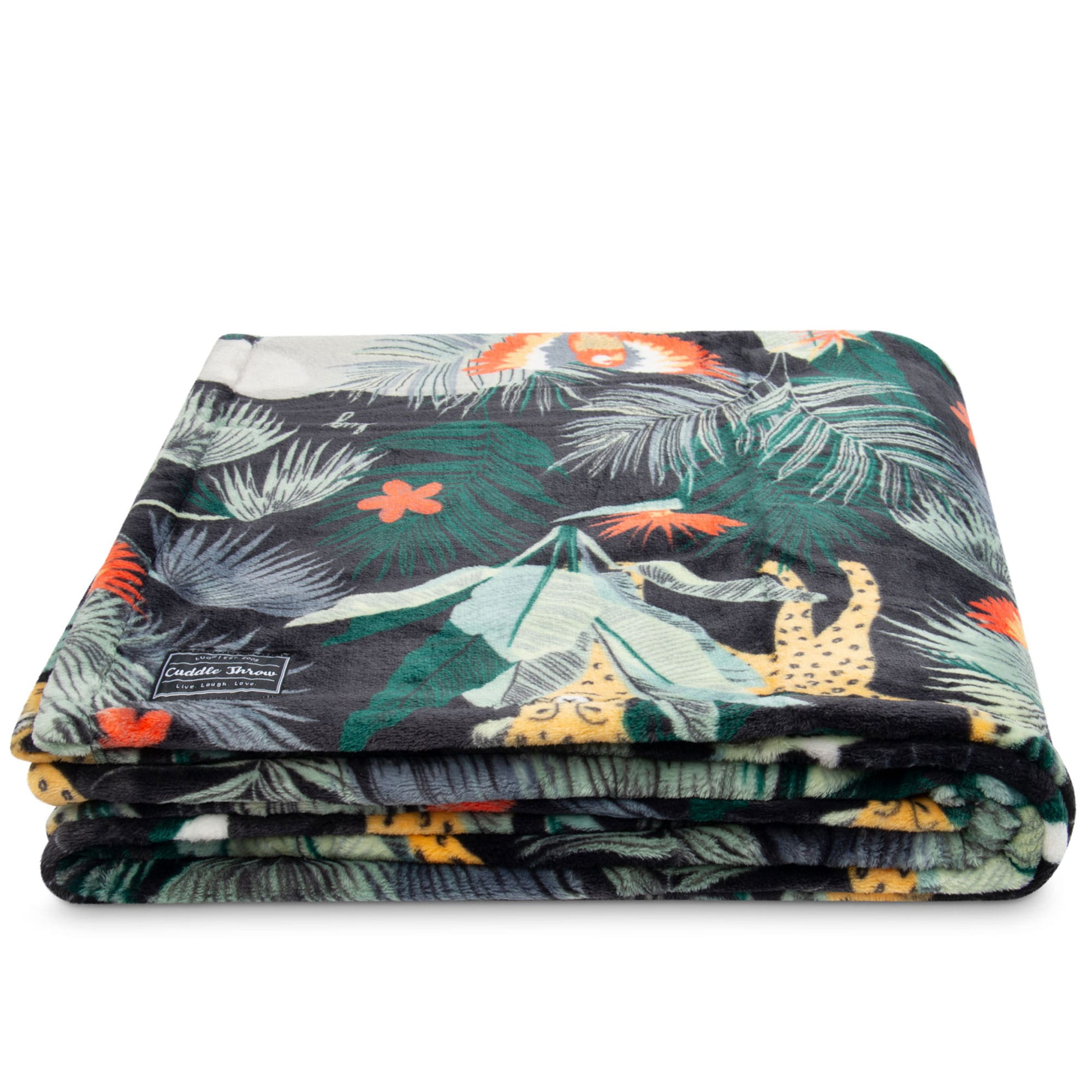 Cuddle Throw Blanket - WILDLIFE BLACK - CuddleThrow_WildlifeBlack_01_okthw3