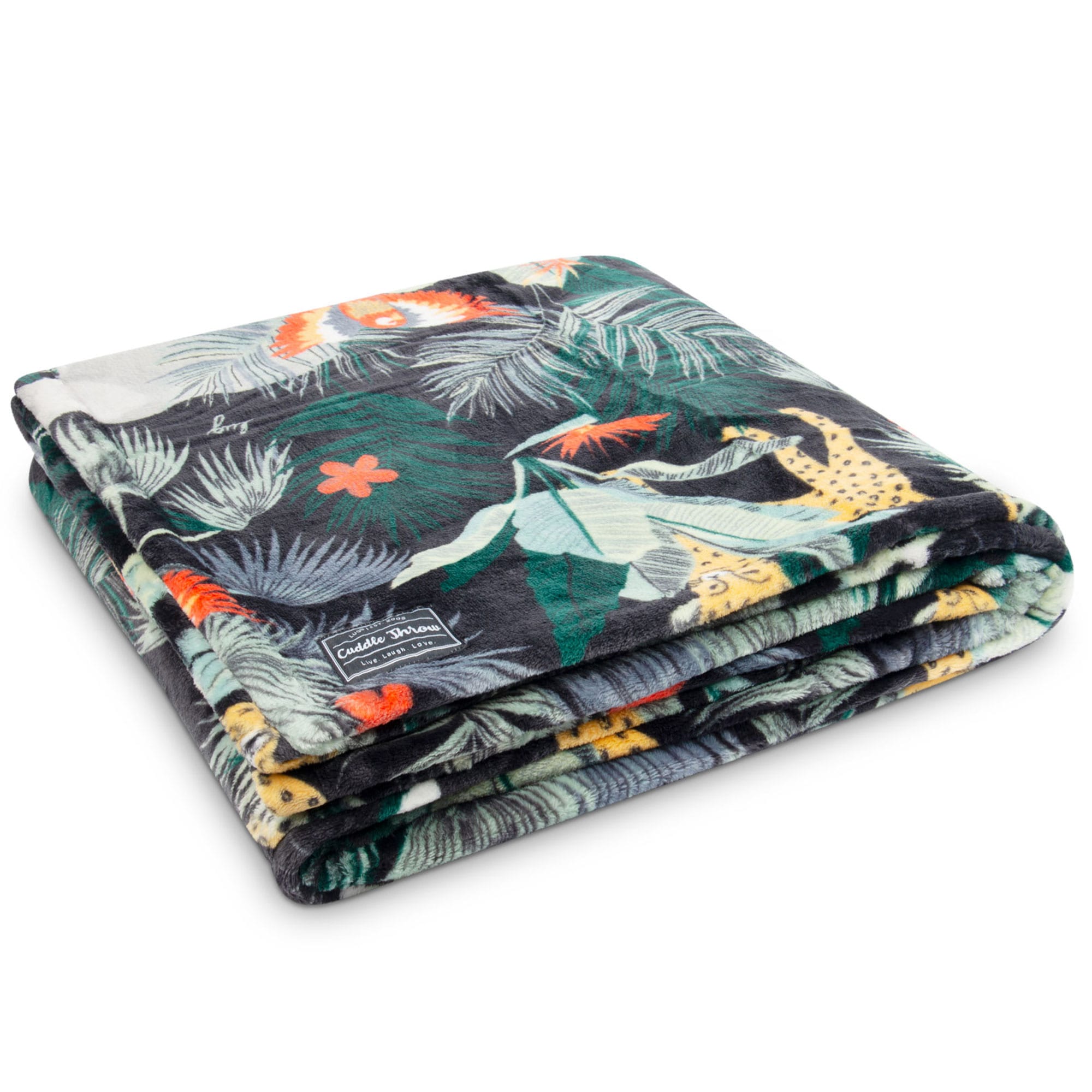 Cuddle Throw Blanket - WILDLIFE BLACK - CuddleThrow_WildlifeBlack_02_re532t