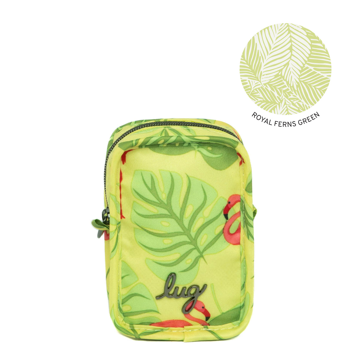 Drizzle Mini Zip Storage Pouch - FLAMINGO LIME - DRIZZLE-FLAMINGO-LIME