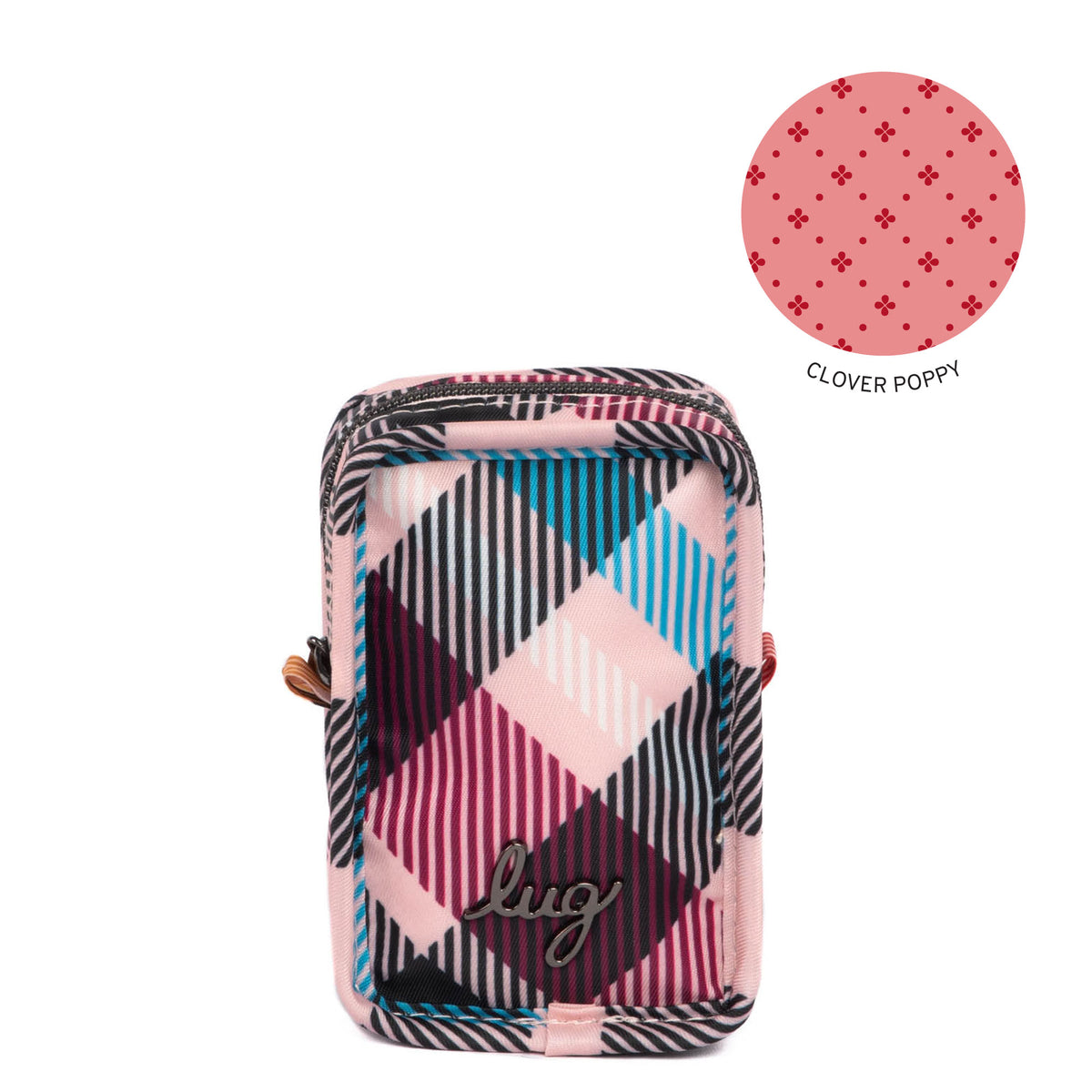 Drizzle Mini Zip Storage Pouch - PINK PLAID - DRIZZLE-PINK-PLAID